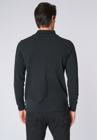 Polo shirt a maniche lunghe in cotone piquet