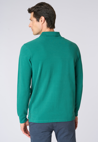 Polo shirt a maniche lunghe in cotone piquet