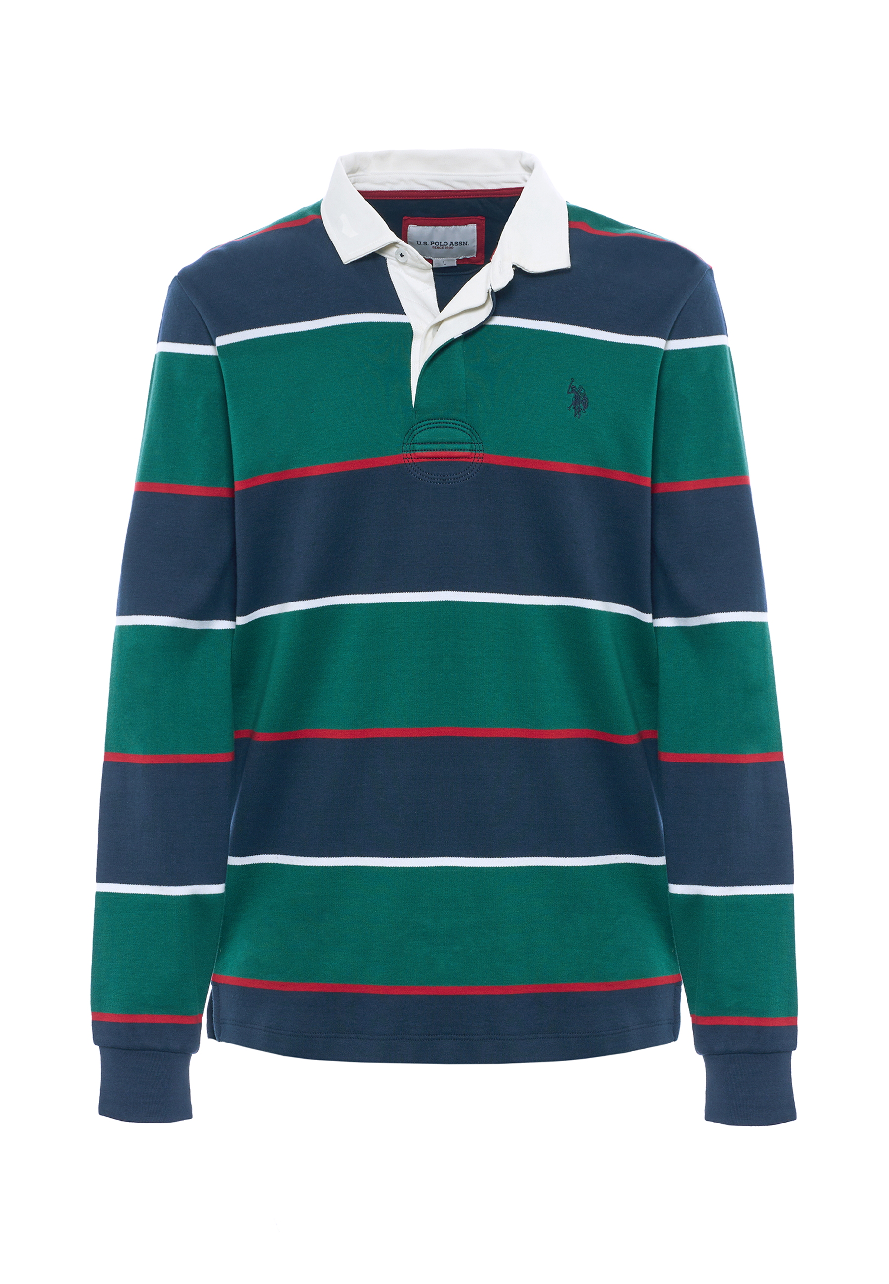 Polo shirt a maniche lunghe a righe