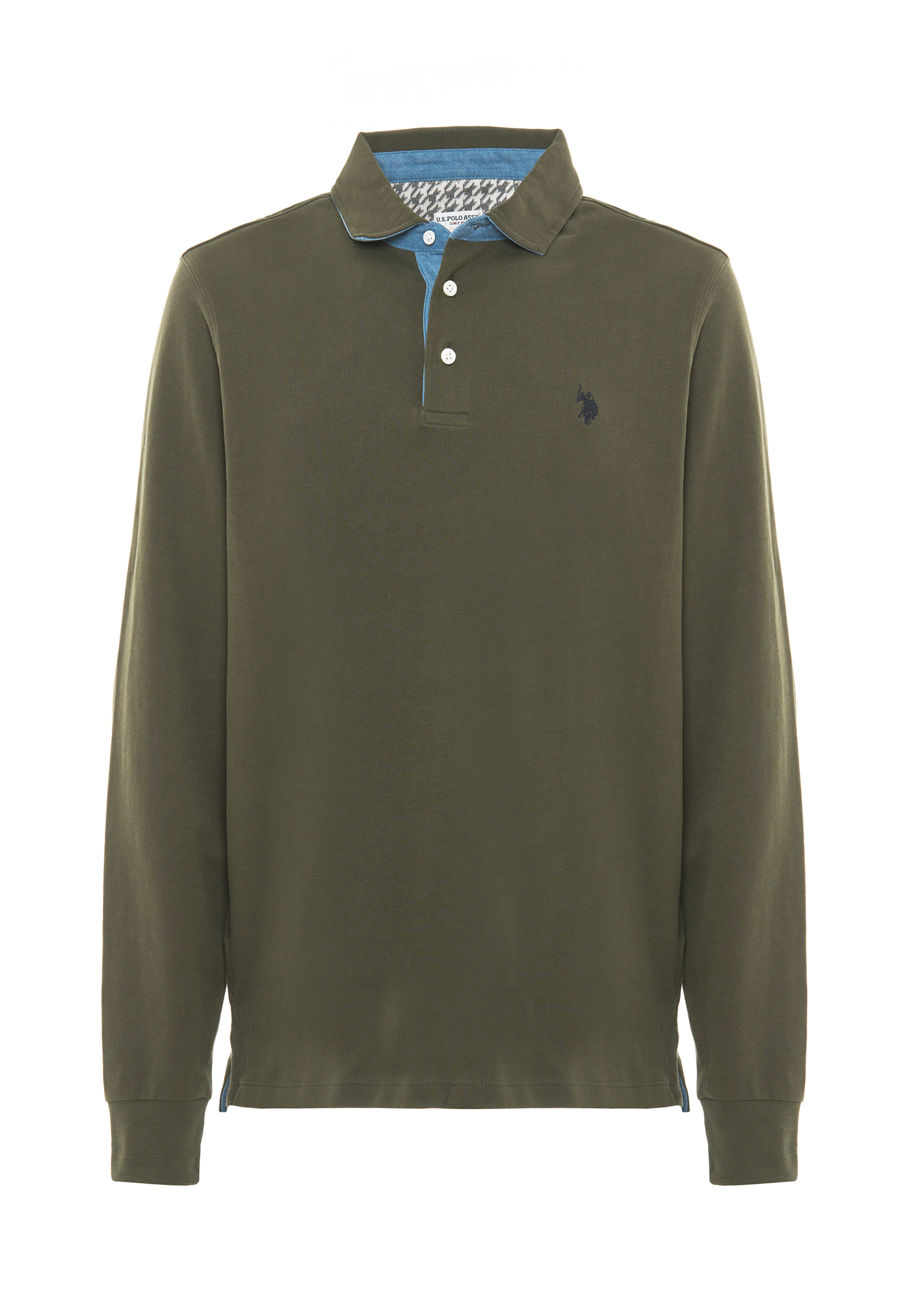 Polo shirt a maniche lunghe heavy jersey con toppe