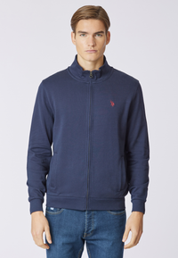 Felpa in cotone con chiusura zip