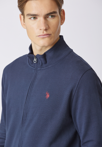 Felpa in cotone con chiusura zip