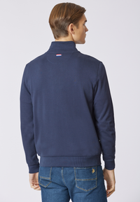 Felpa in cotone con chiusura zip