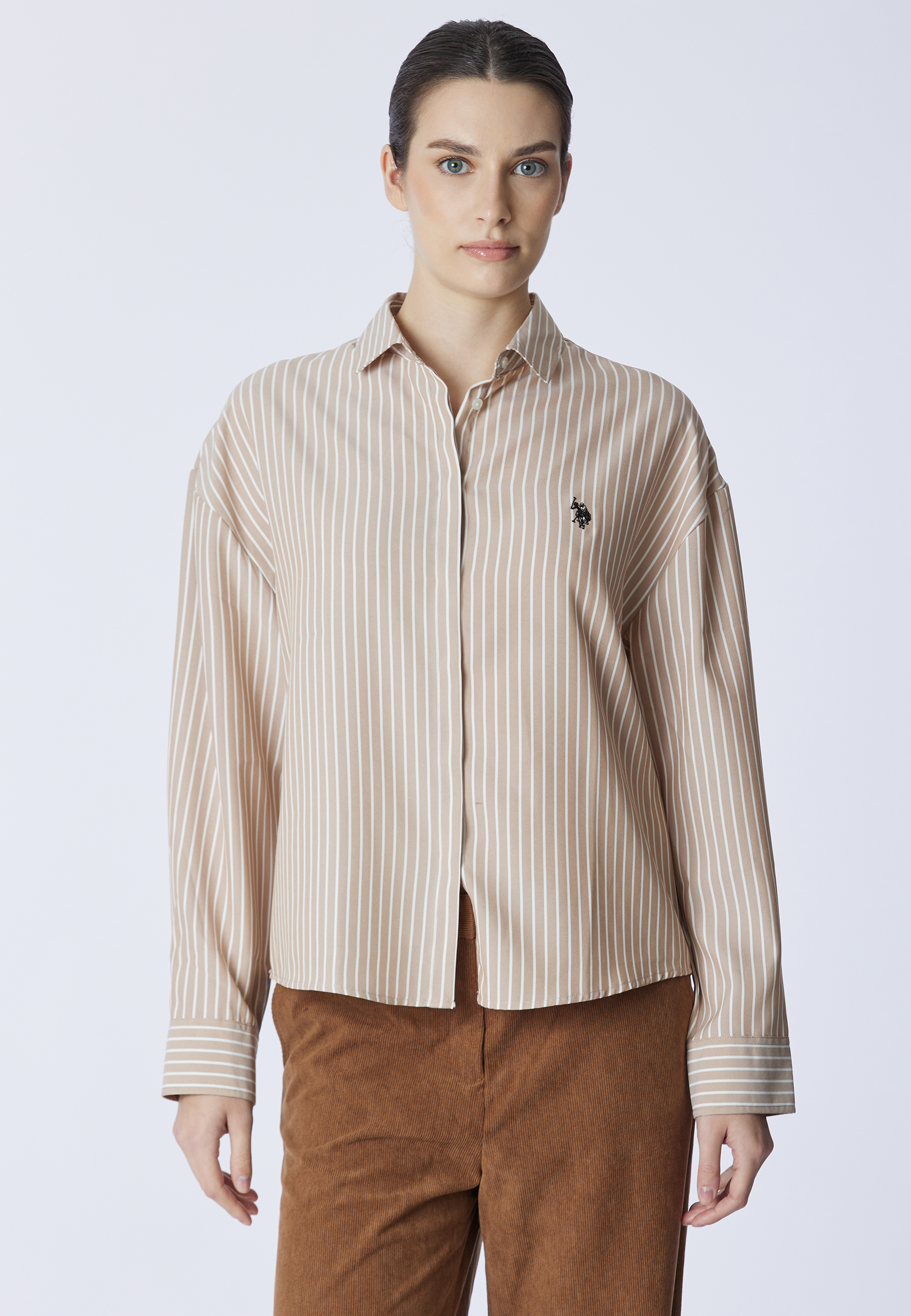 Camicia relaxed fit a righe