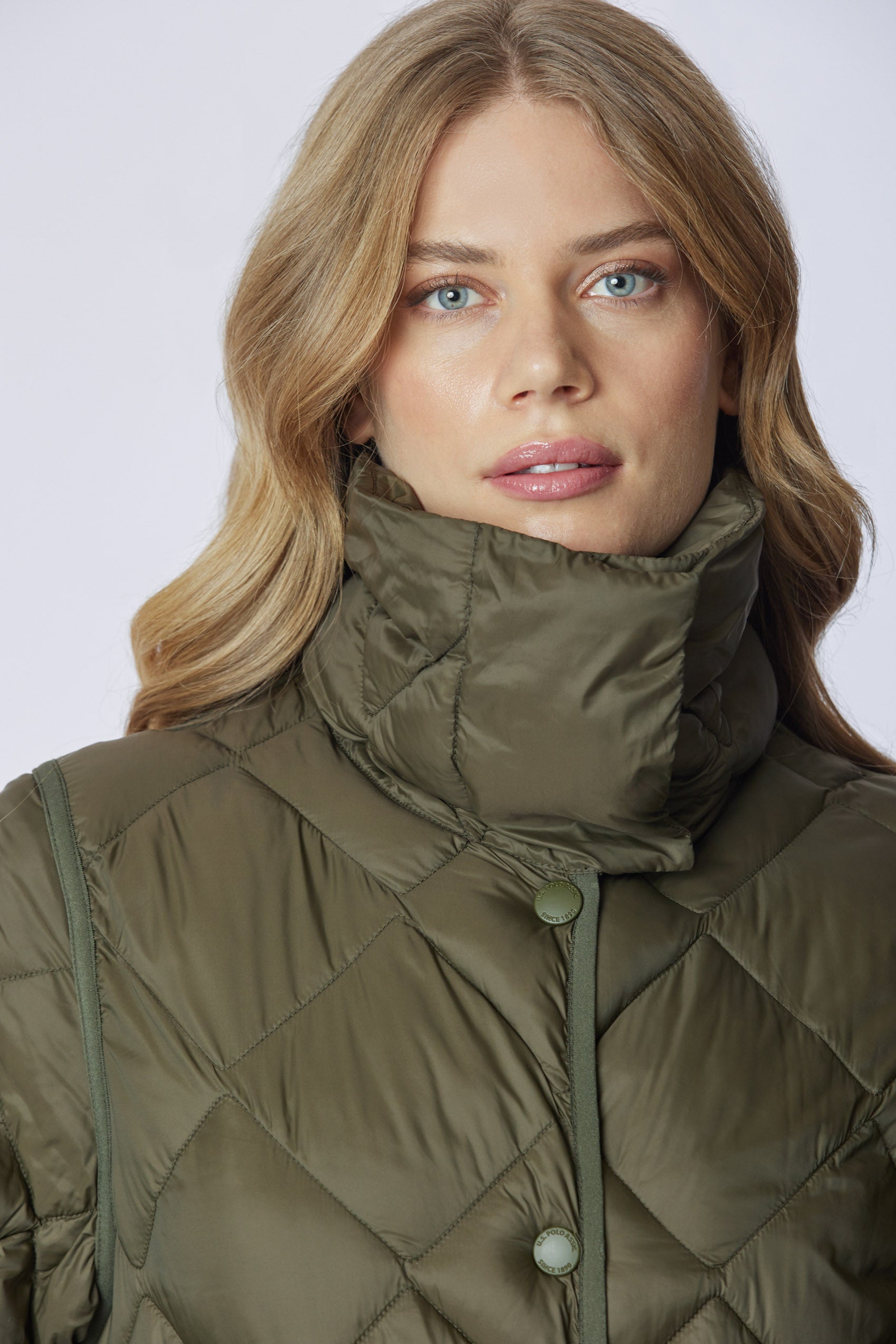 Piumino lungo trapuntato in nylon