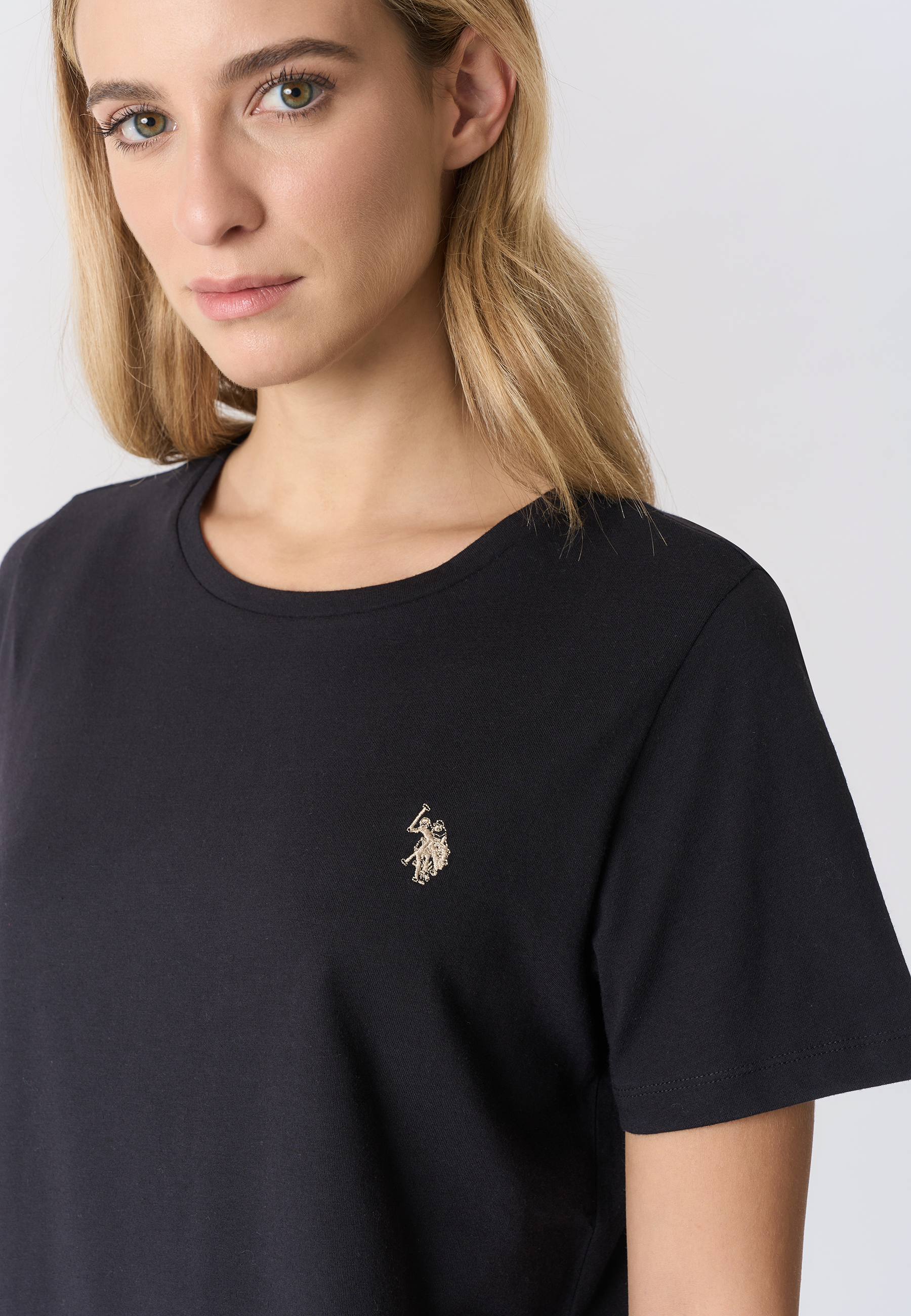 T-shirt girocollo a maniche corte