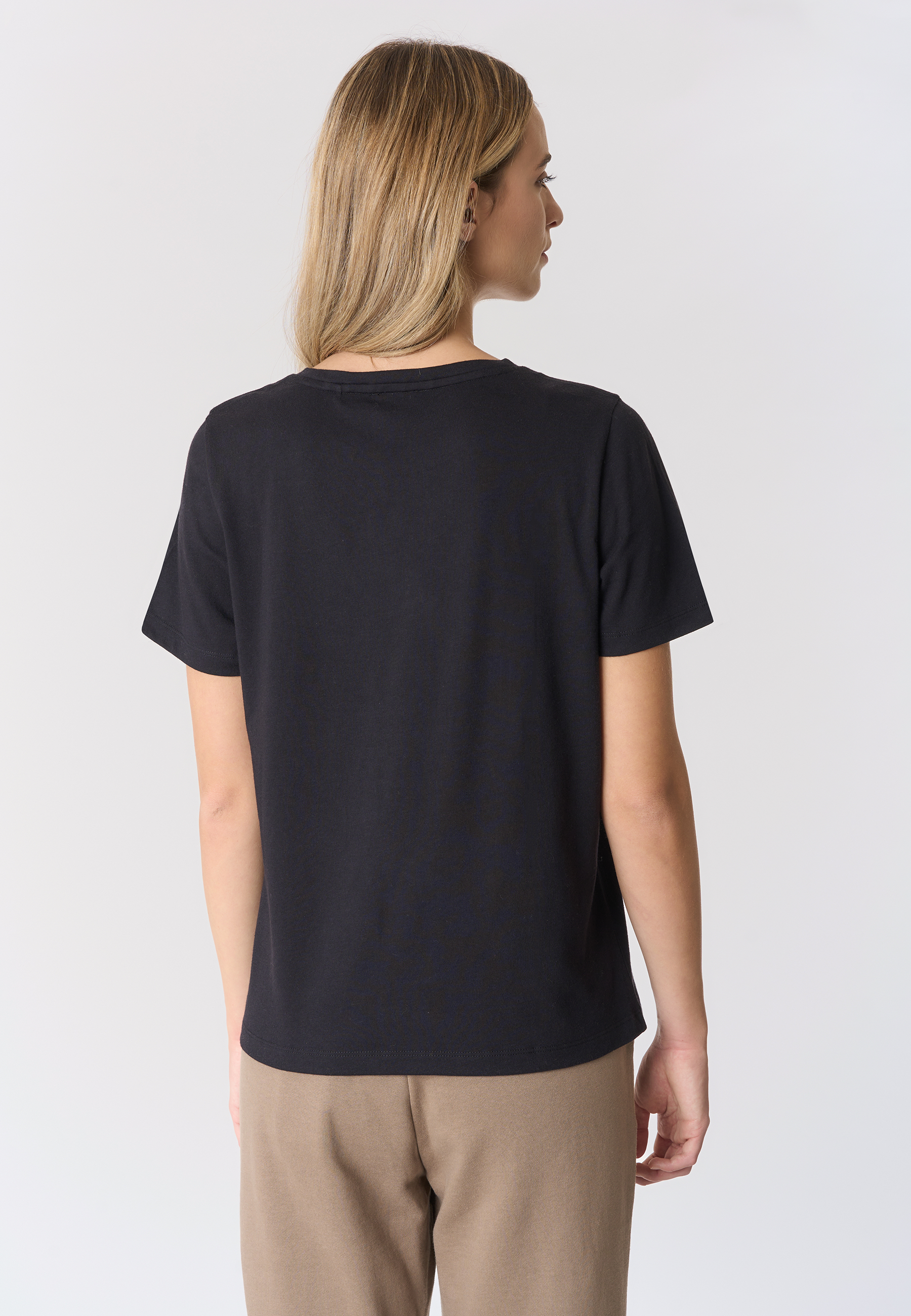 T-shirt girocollo a maniche corte