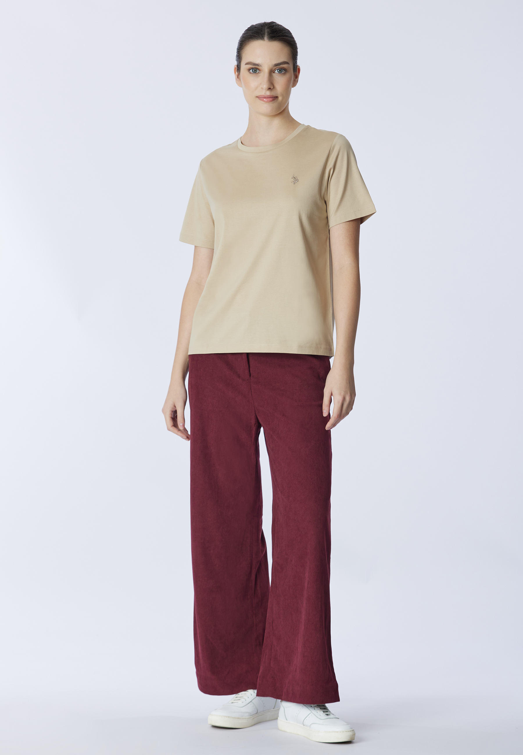 Pantalone dritto in velluto a coste