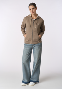 Felpa con cappuccio e zip