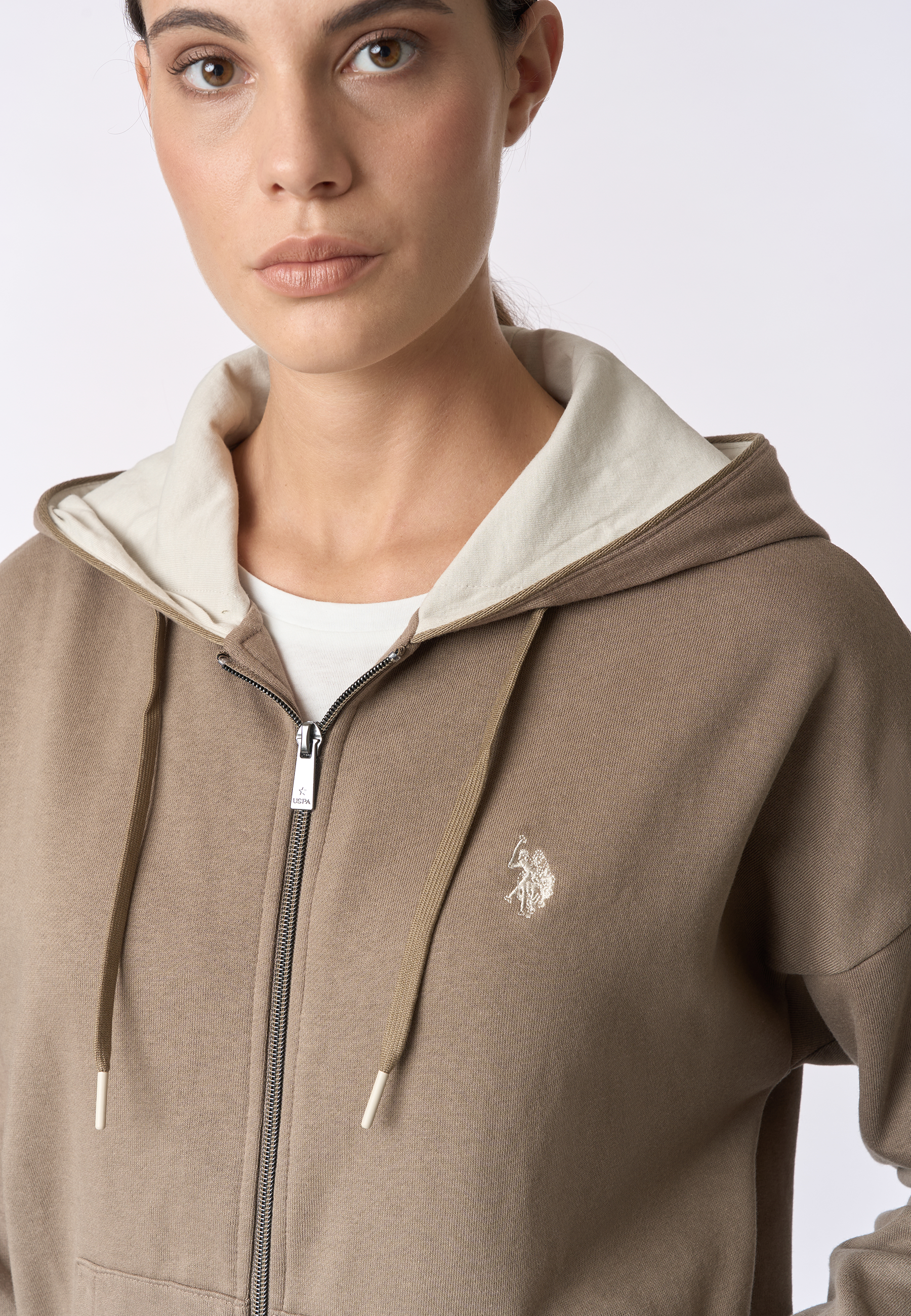 Felpa con cappuccio e zip