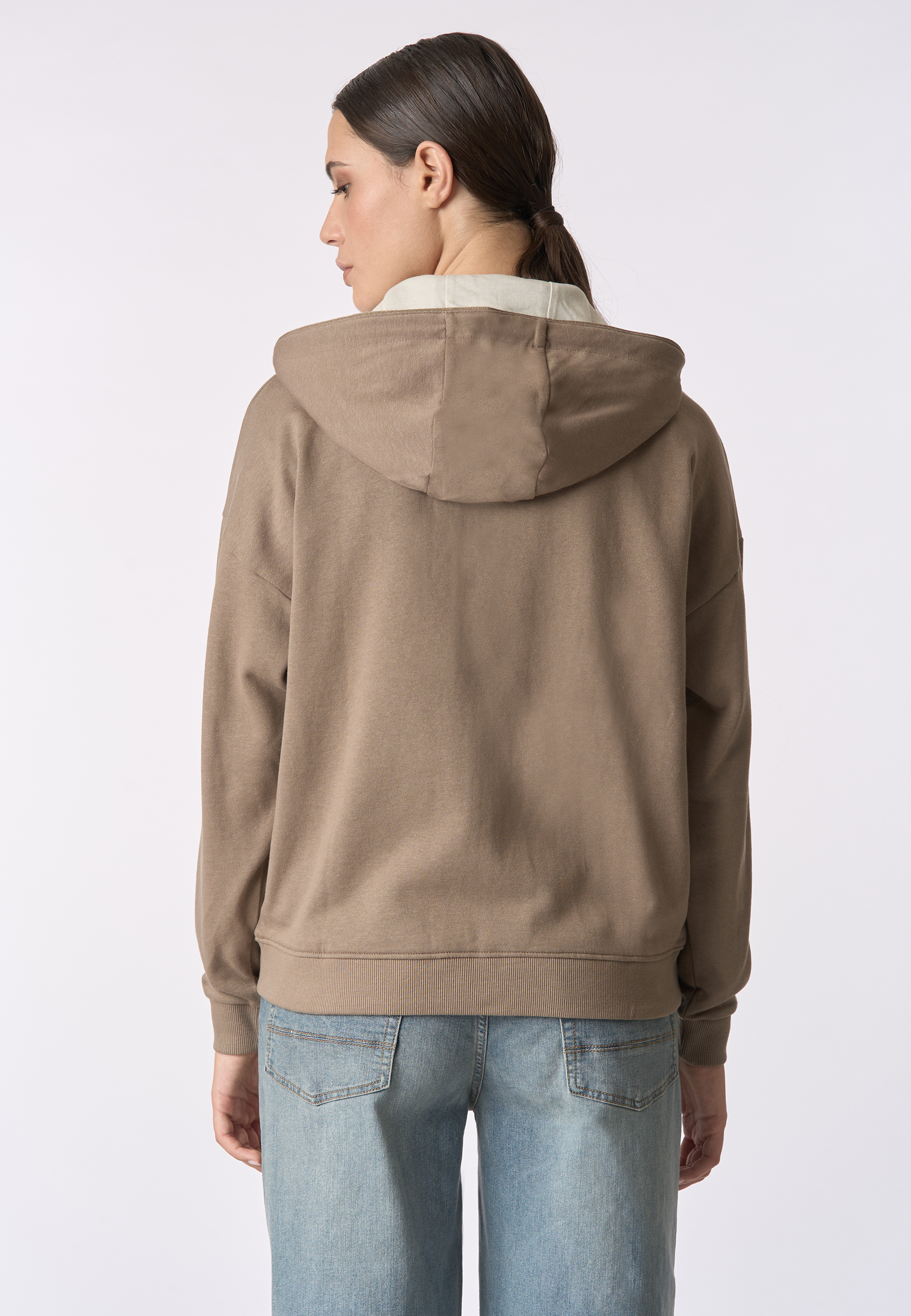 Felpa con cappuccio e zip