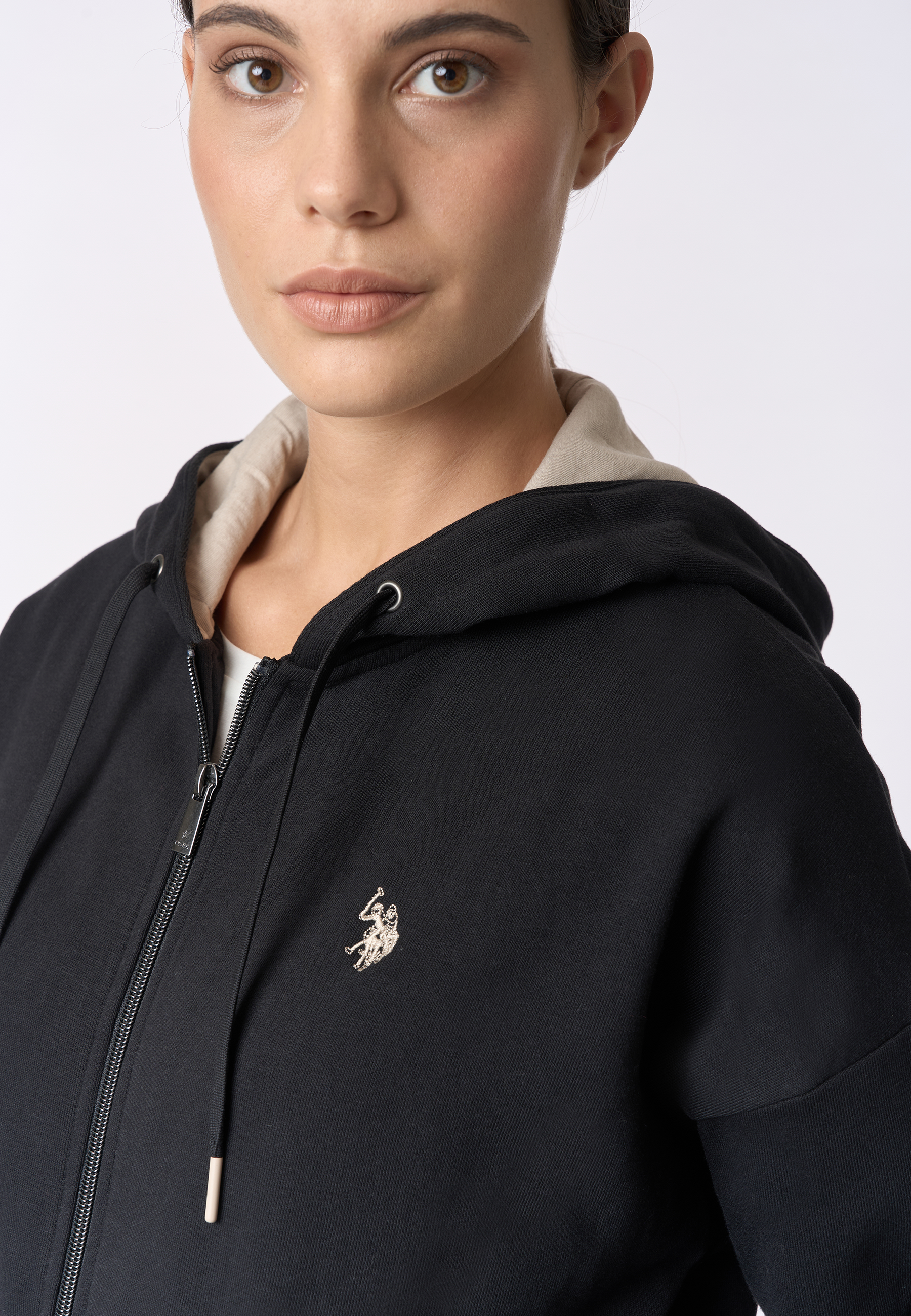 Felpa con cappuccio e zip