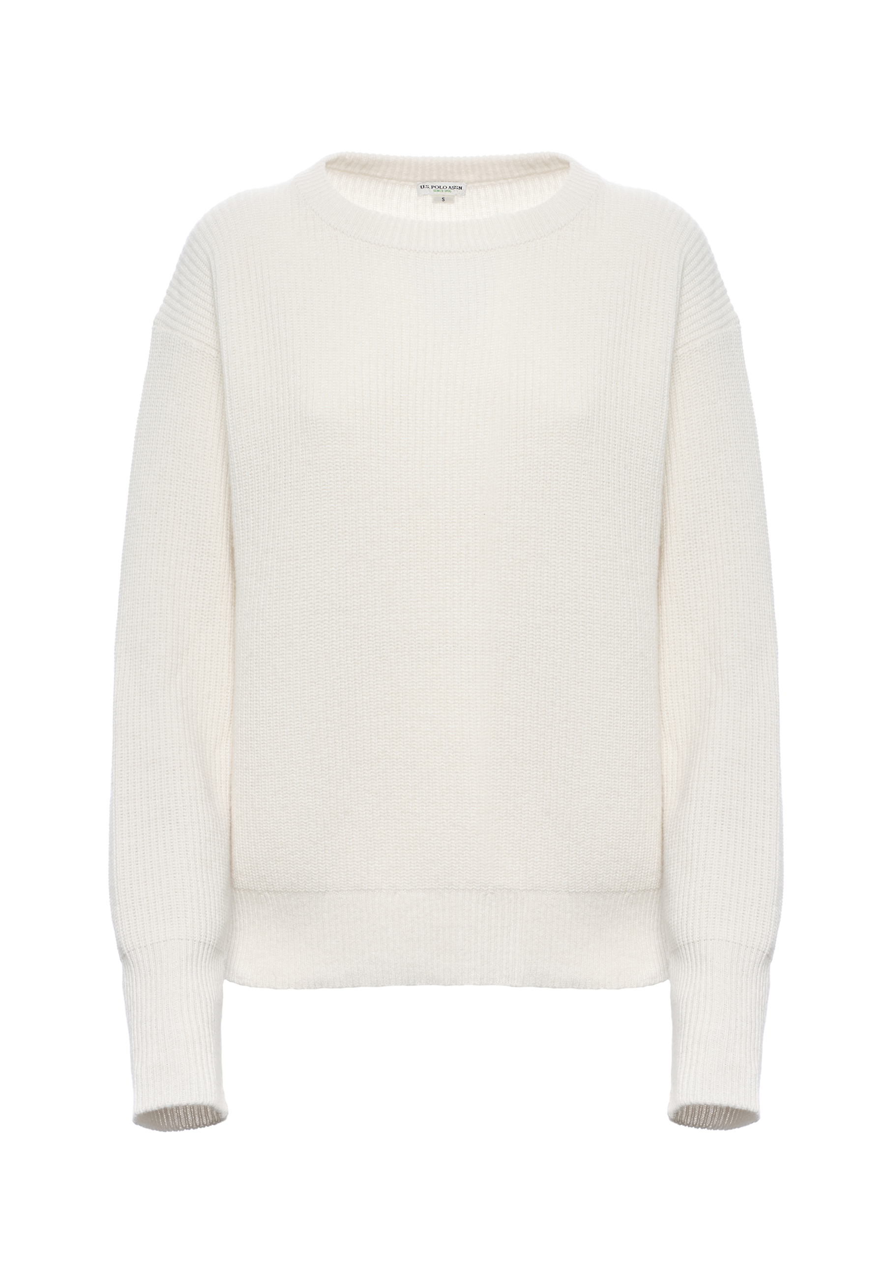 Maglia girocollo a costa inglese