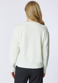Maglia girocollo a costa inglese