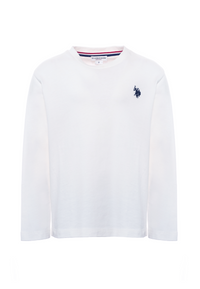 T-shirt a maniche lunghe in cotone heavy jersey