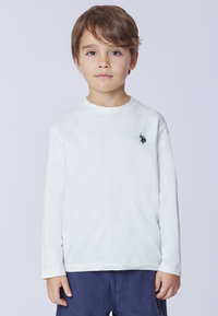 T-shirt a maniche lunghe in cotone heavy jersey