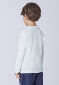 T-shirt a maniche lunghe in cotone heavy jersey