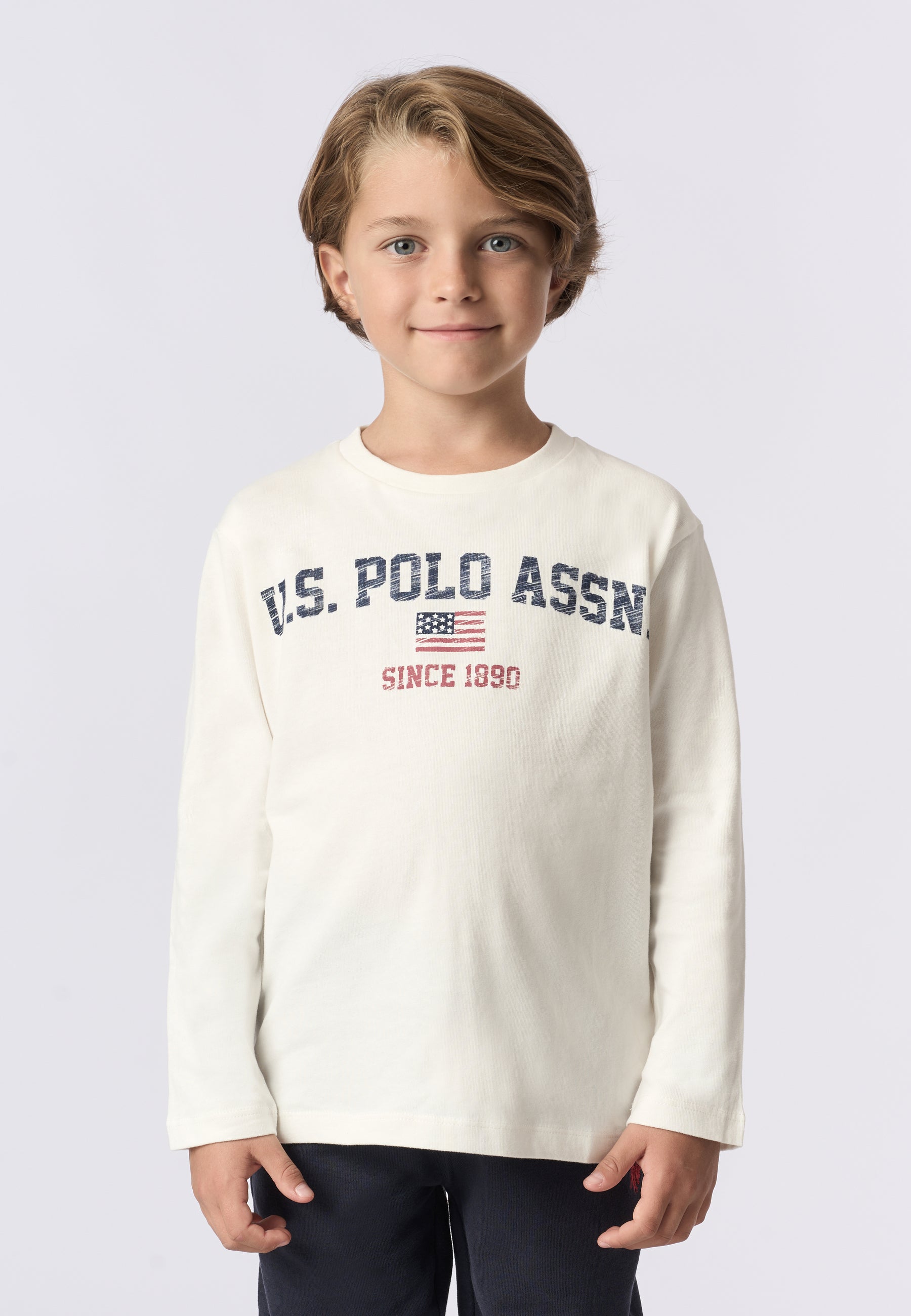 T-shirt a maniche lunghe in cotone heavy jersey con stampa