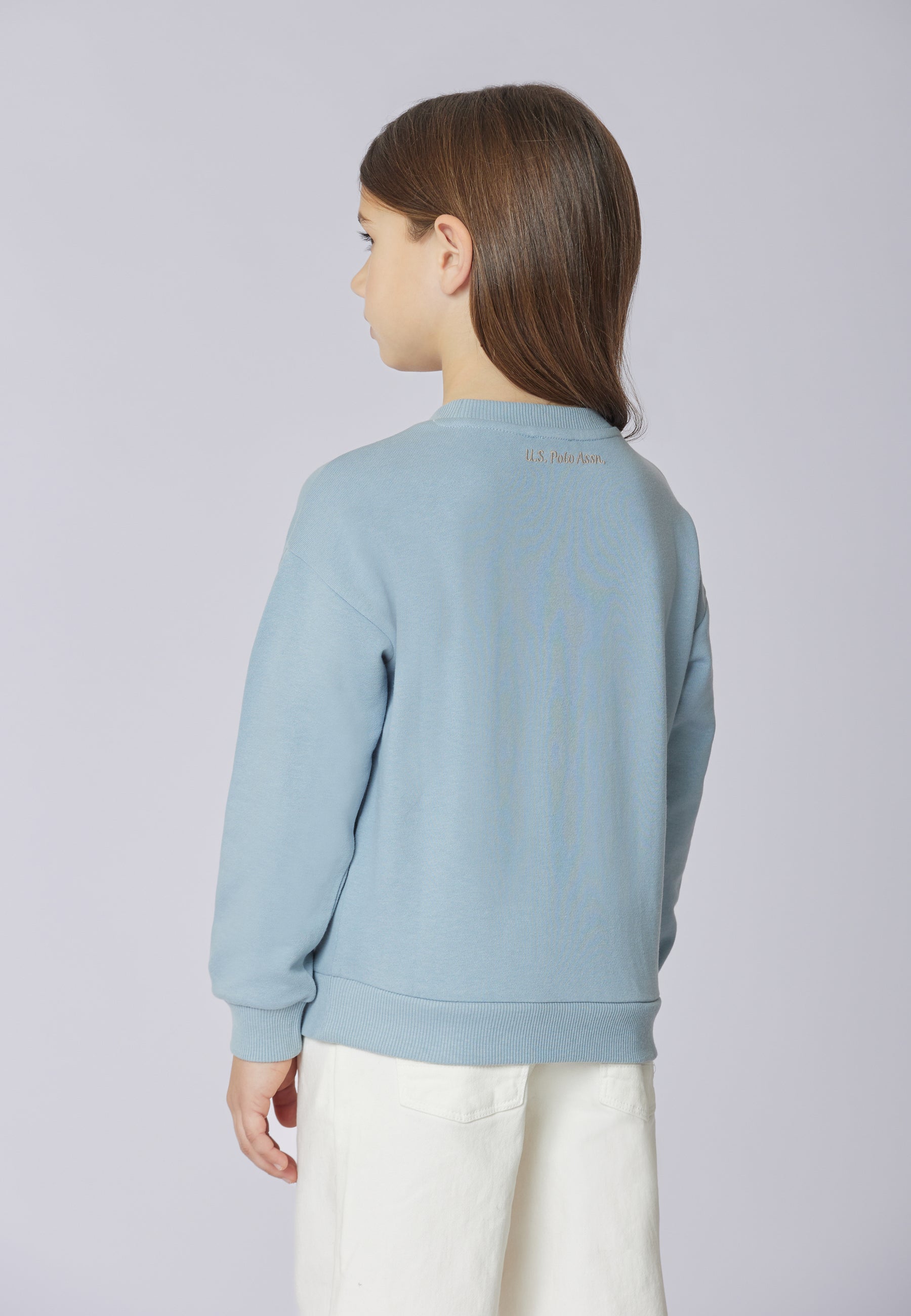 Felpa girocollo felpata internamente