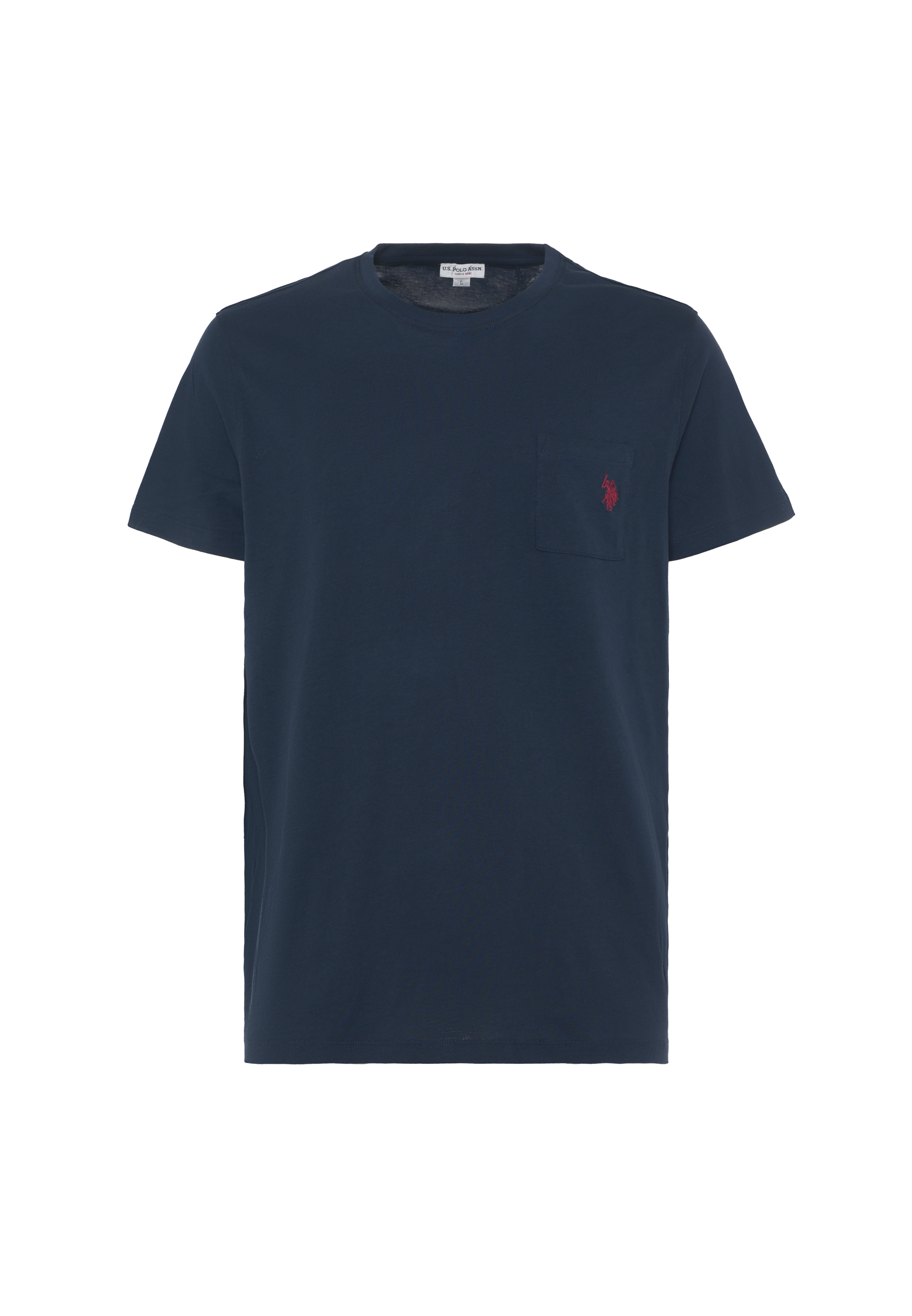 T-shirt uomo in cotone basic jersey con taschino e logo ricamato