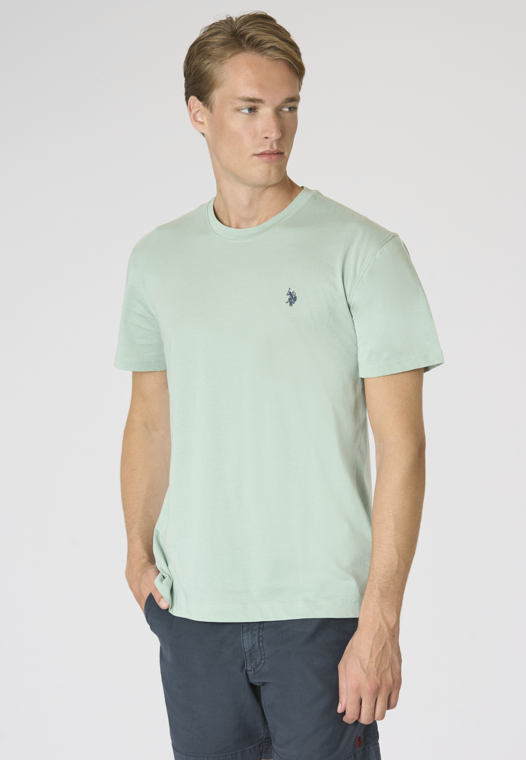 T-shirt girocollo con logo in cotone supima Premium Quality
