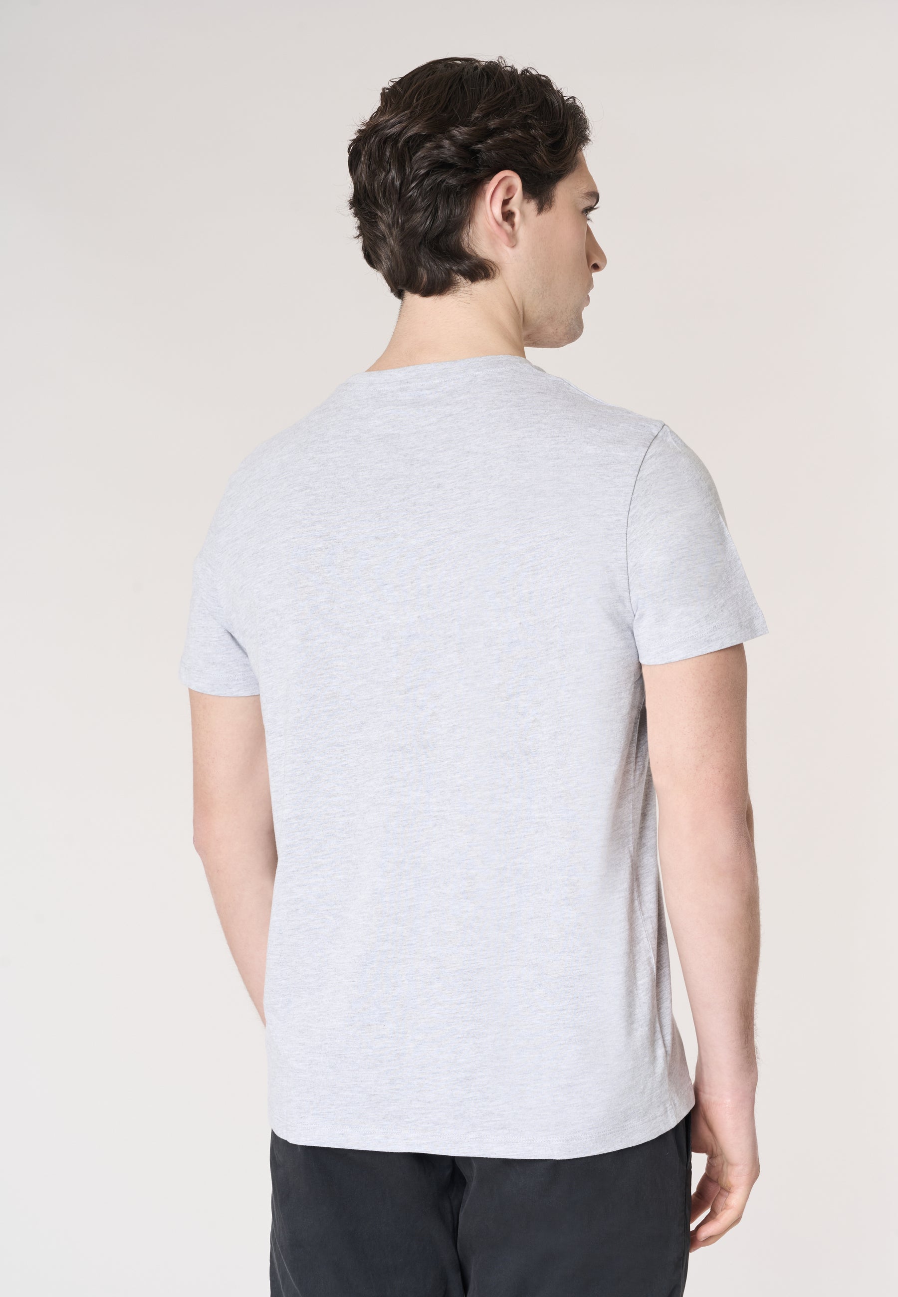 T-shirt girocollo in cotone melange