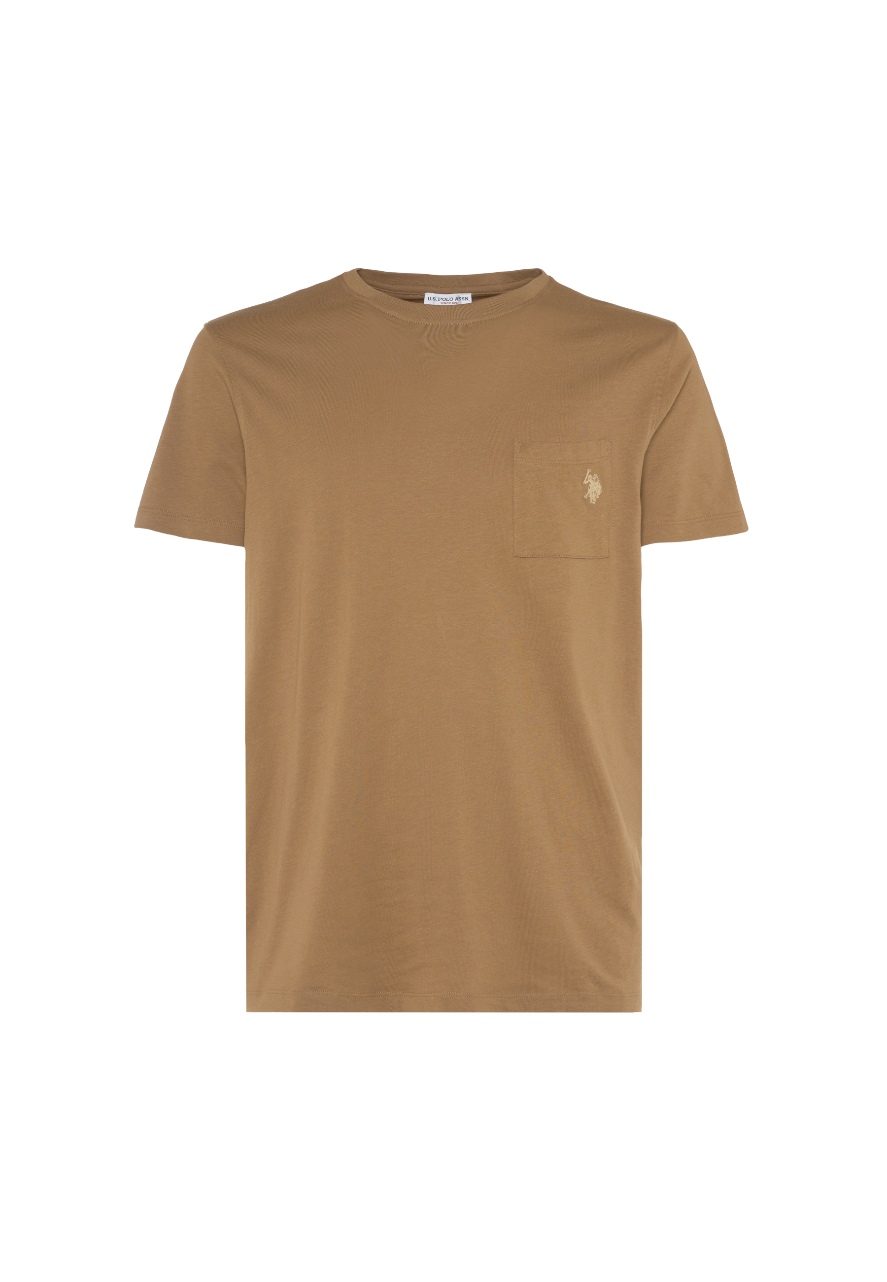 T-shirt uomo in cotone basic jersey con taschino e logo ricamato