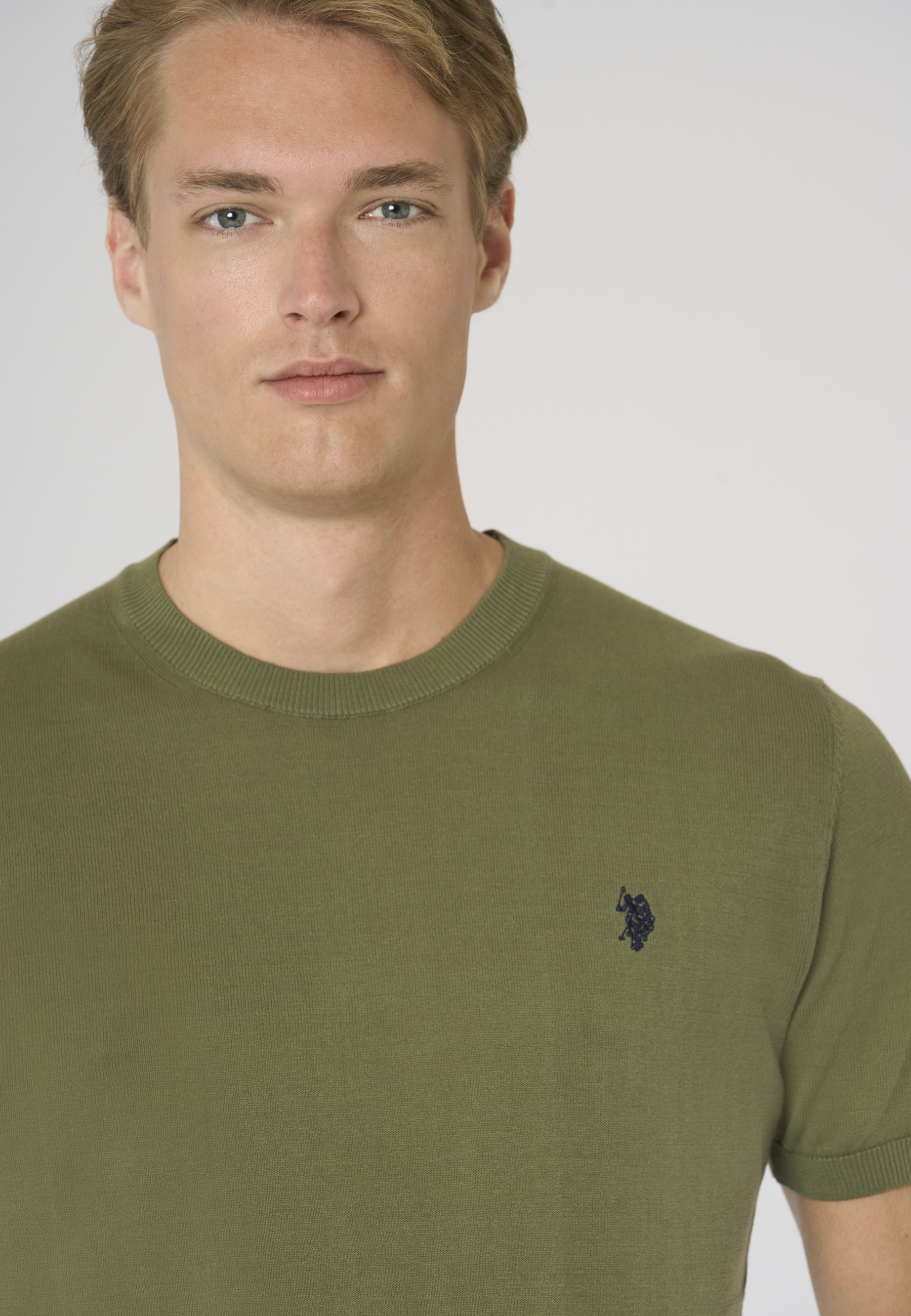 Maglia girocollo da uomo a maniche corte in cotone crepe premium quality