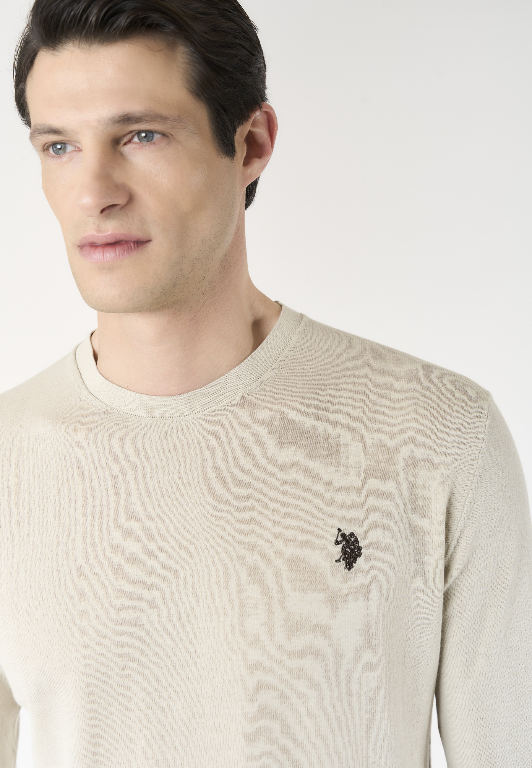 Maglia girocollo da uomo in cotone crepe Premium Quality