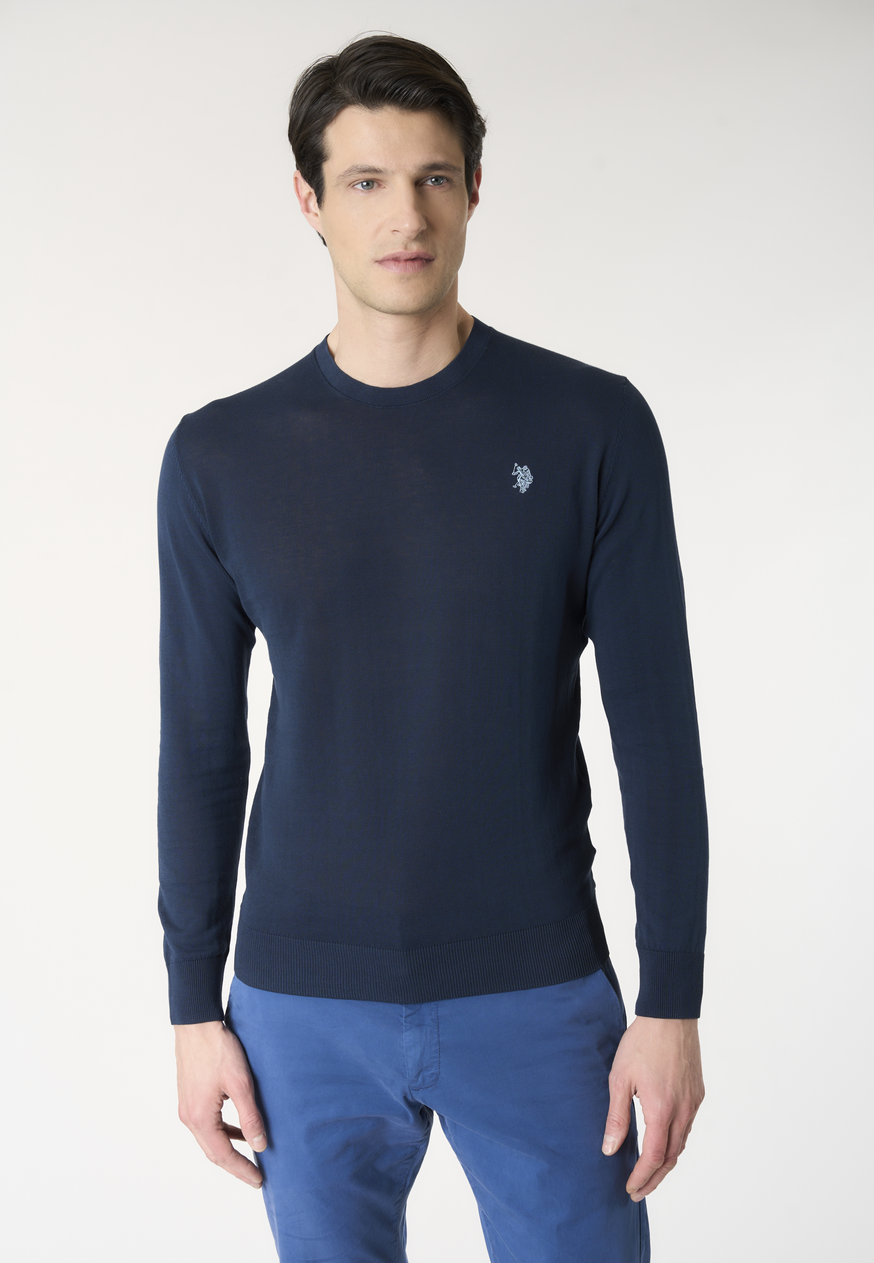 Maglia girocollo da uomo in cotone crepe Premium Quality