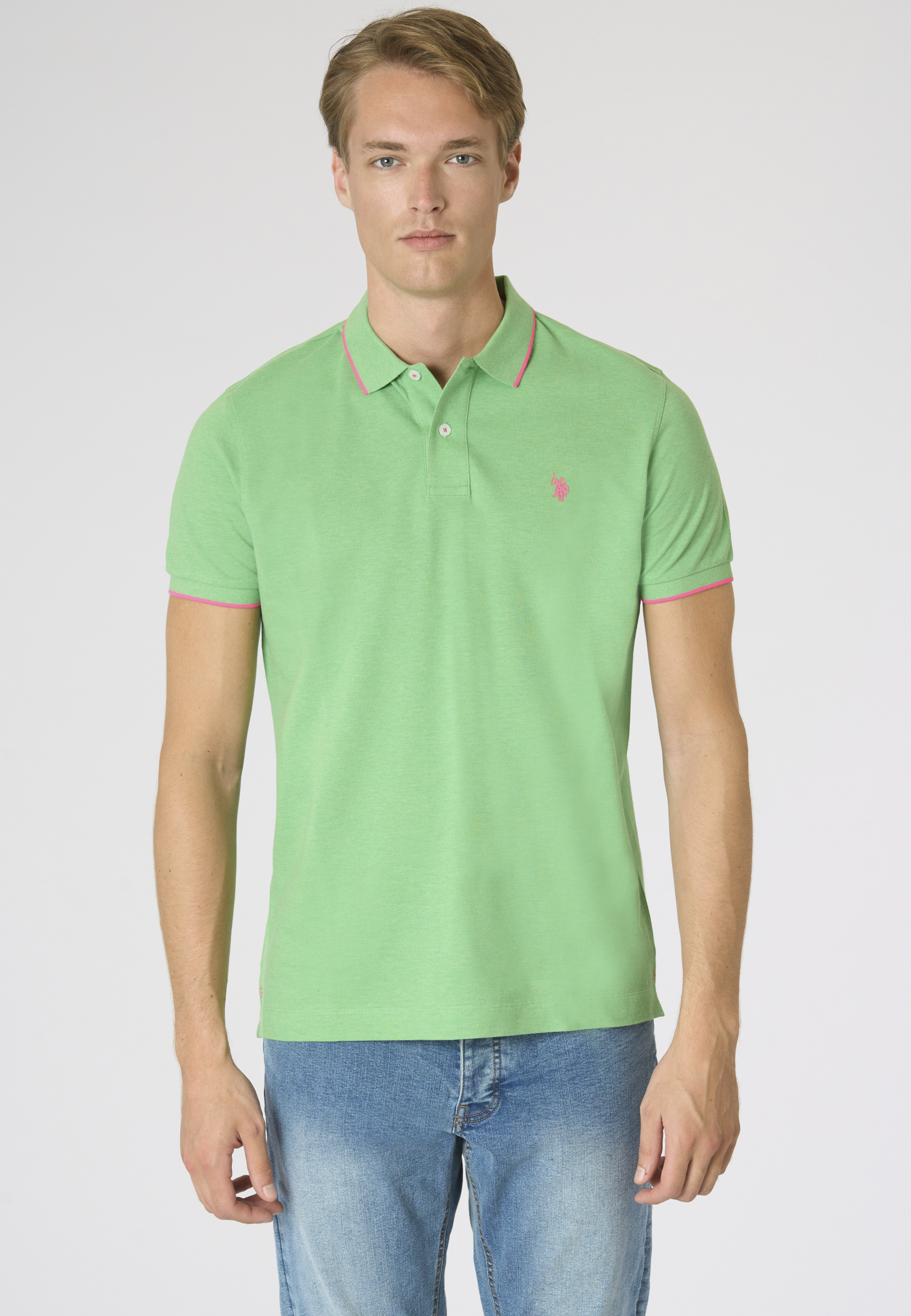 Polo shirt a maniche corte con dettagli a contrasto Premium Quality