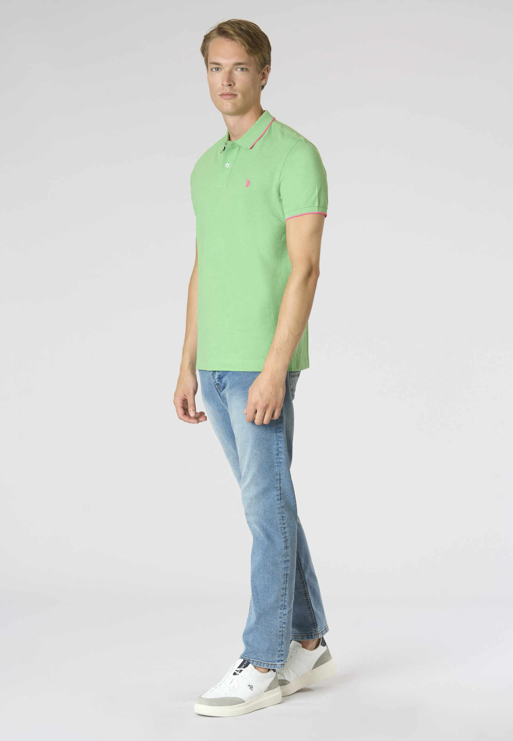 Polo shirt a maniche corte con dettagli a contrasto Premium Quality