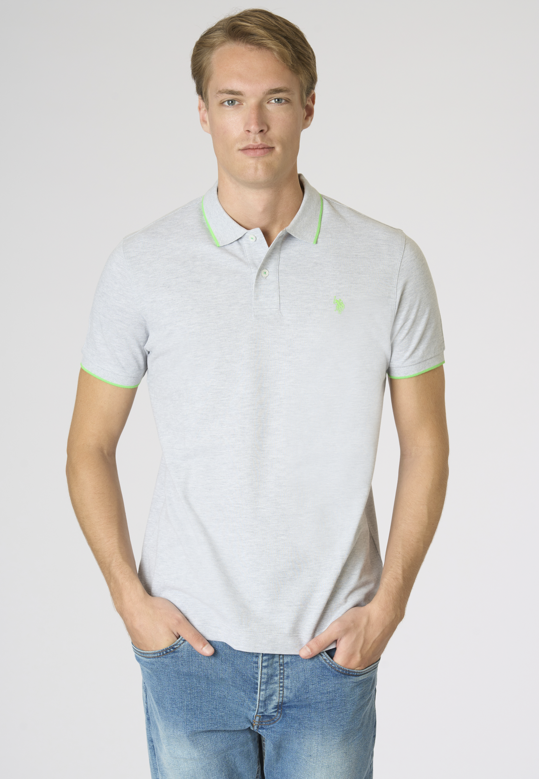Polo shirt a maniche corte con dettagli a contrasto Premium Quality