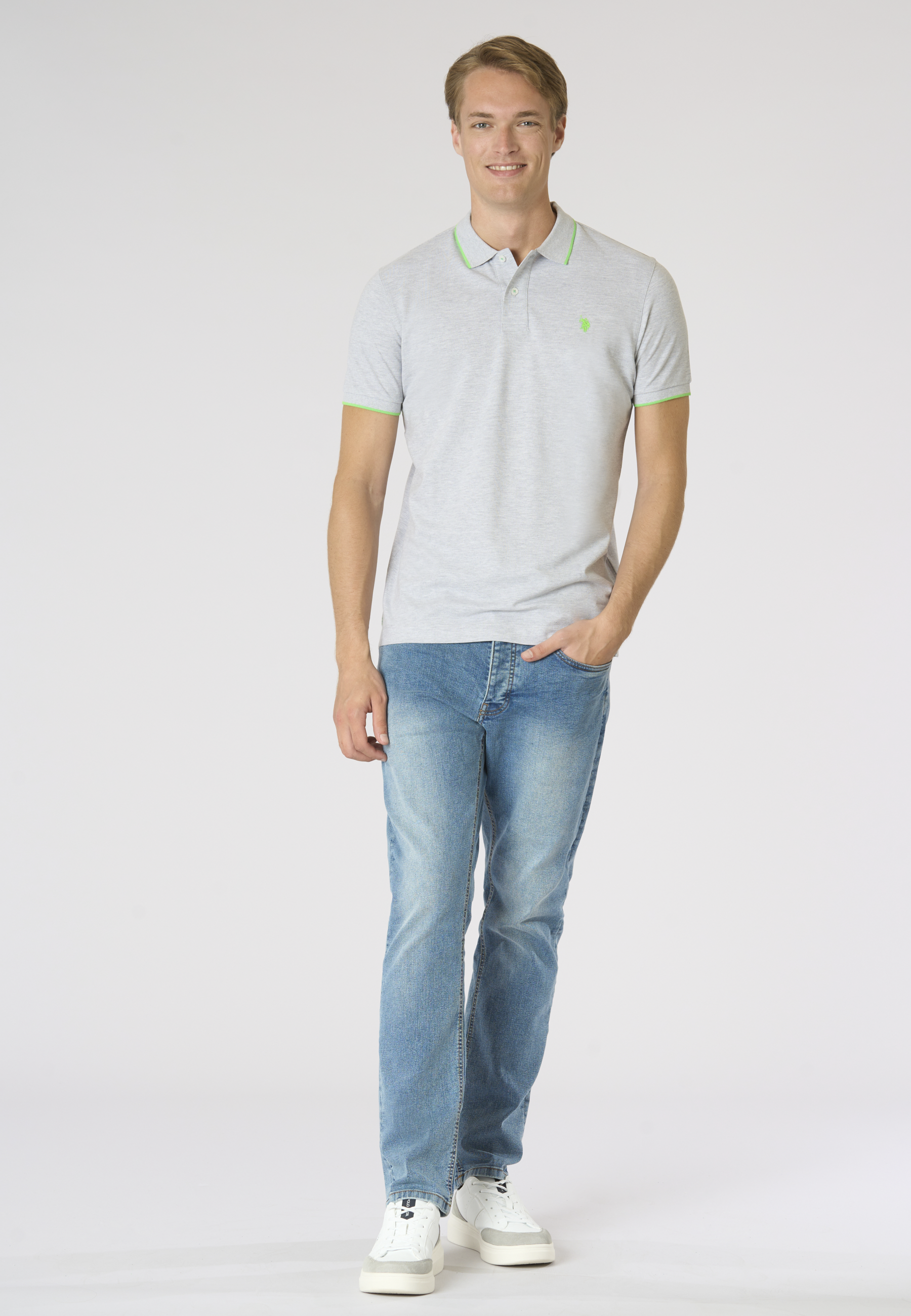 Polo shirt a maniche corte con dettagli a contrasto Premium Quality