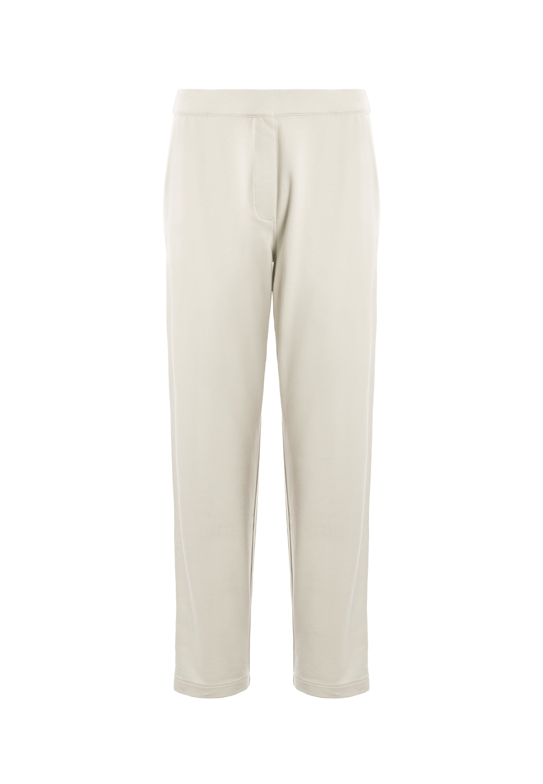 Pantalone da donna in misto cotone e modale con vita elasticizzata