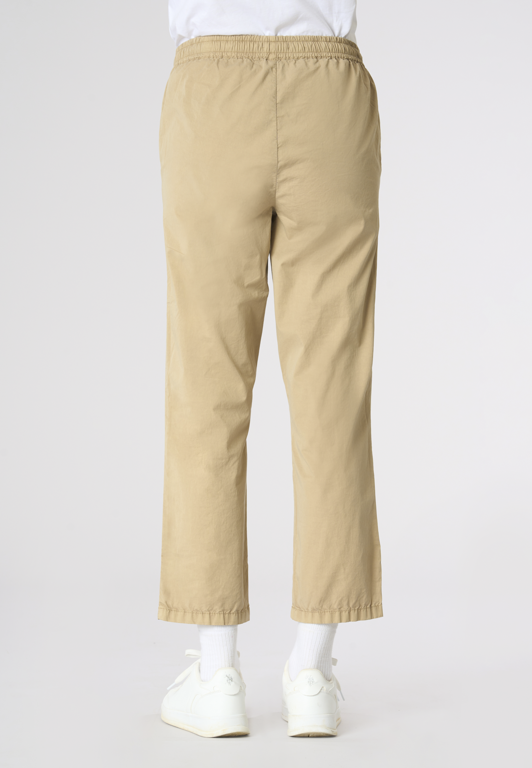 Pantalone chino da donna in cotone con coulisse regolabile