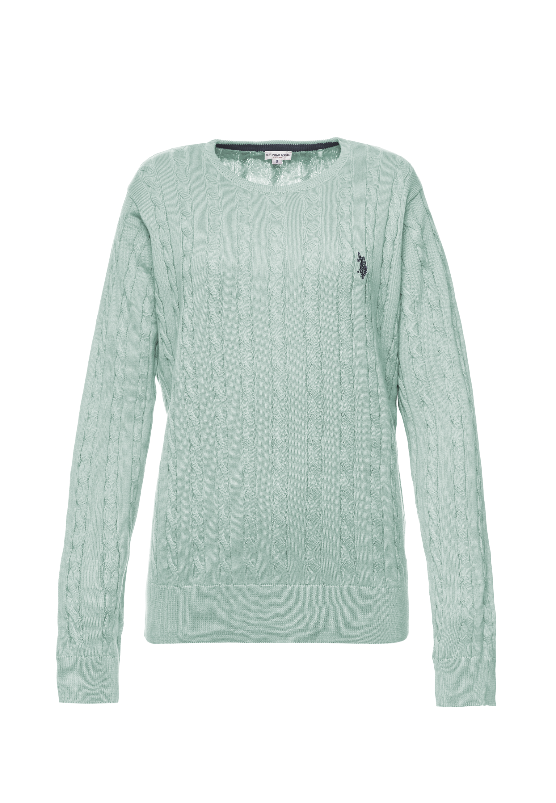 Maglia con lavorazione a treccia in cotone
