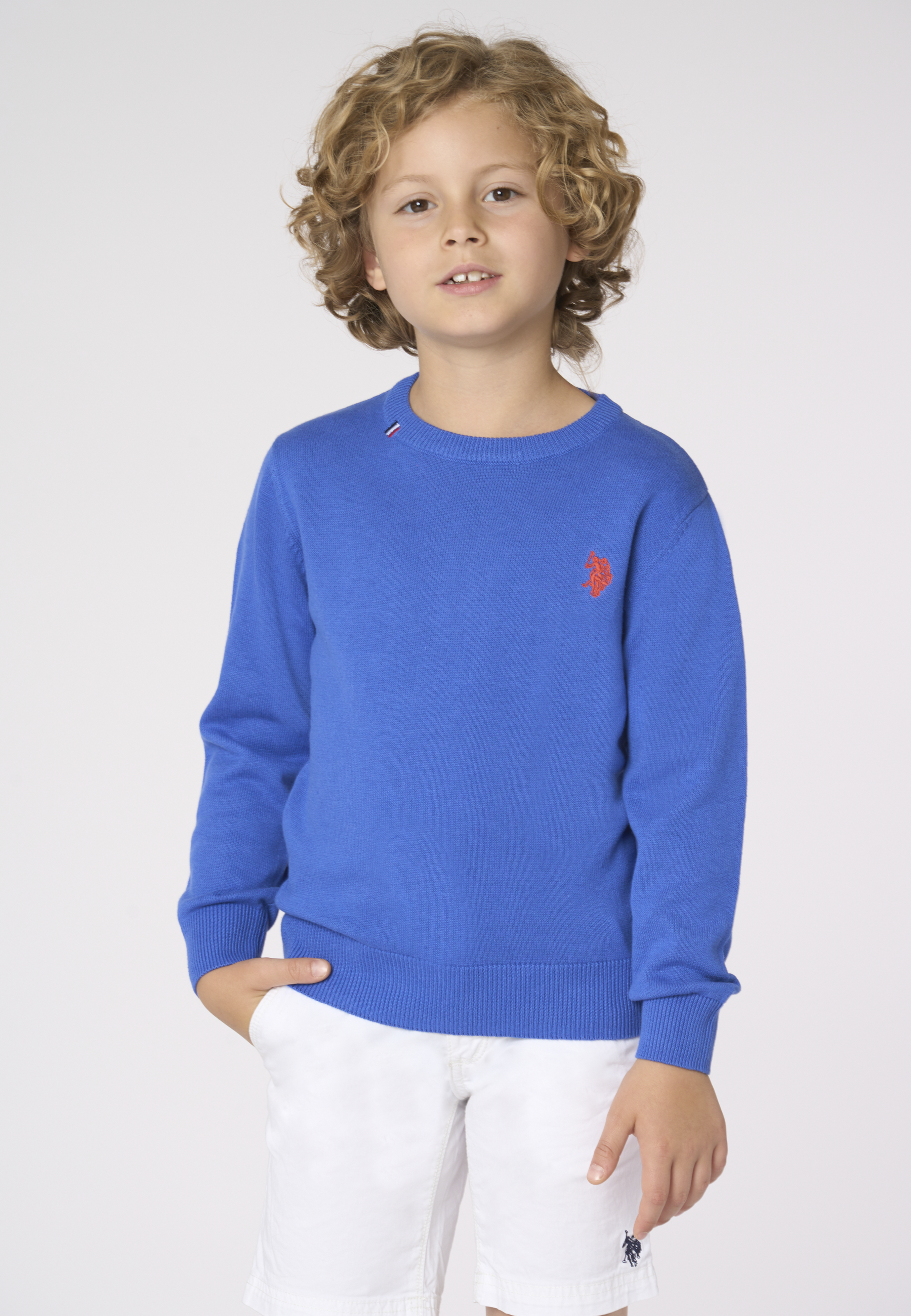 Maglia girocollo da bambino in cotone
