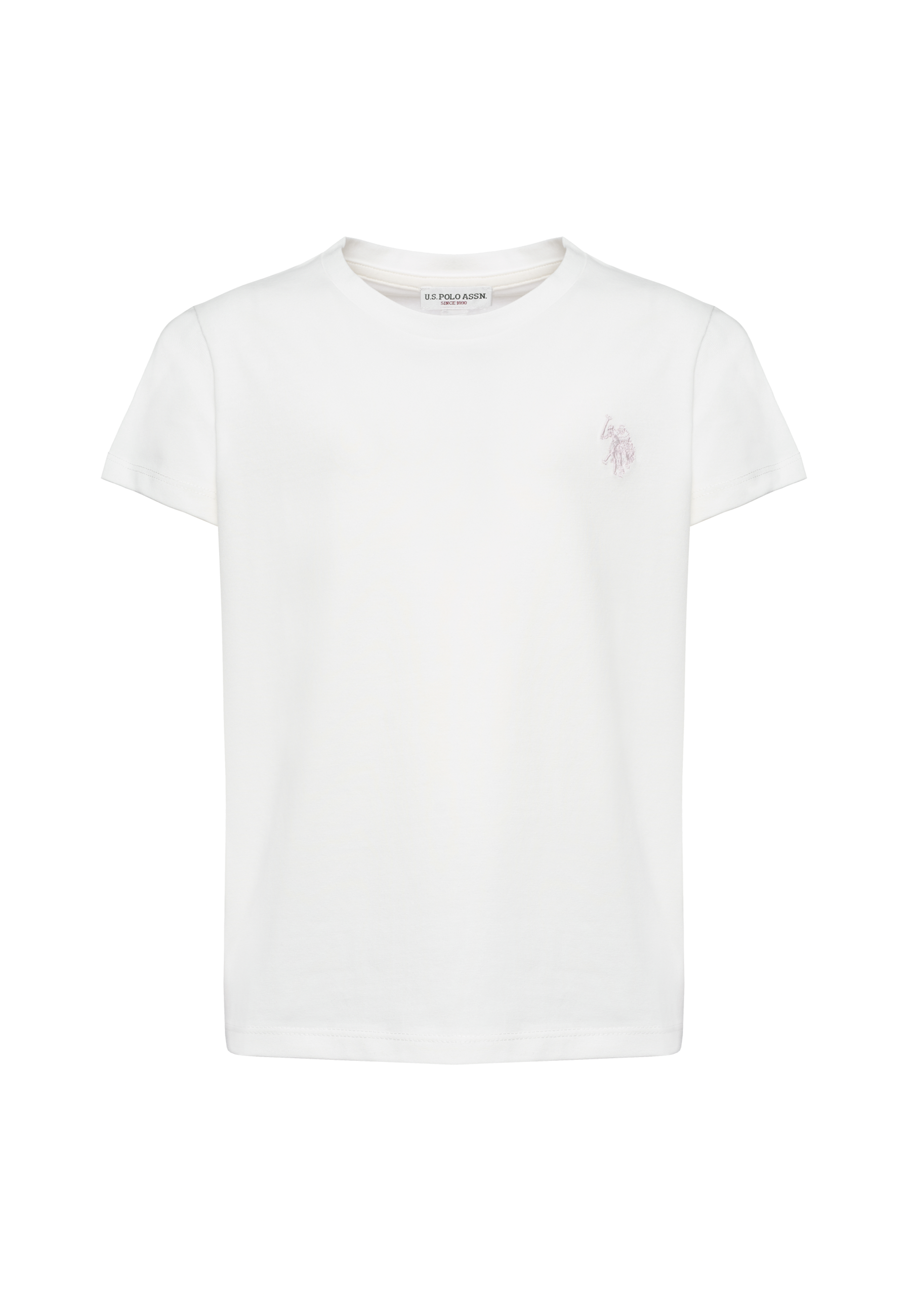 T-shirt a maniche corte da bambina con logo ricamato