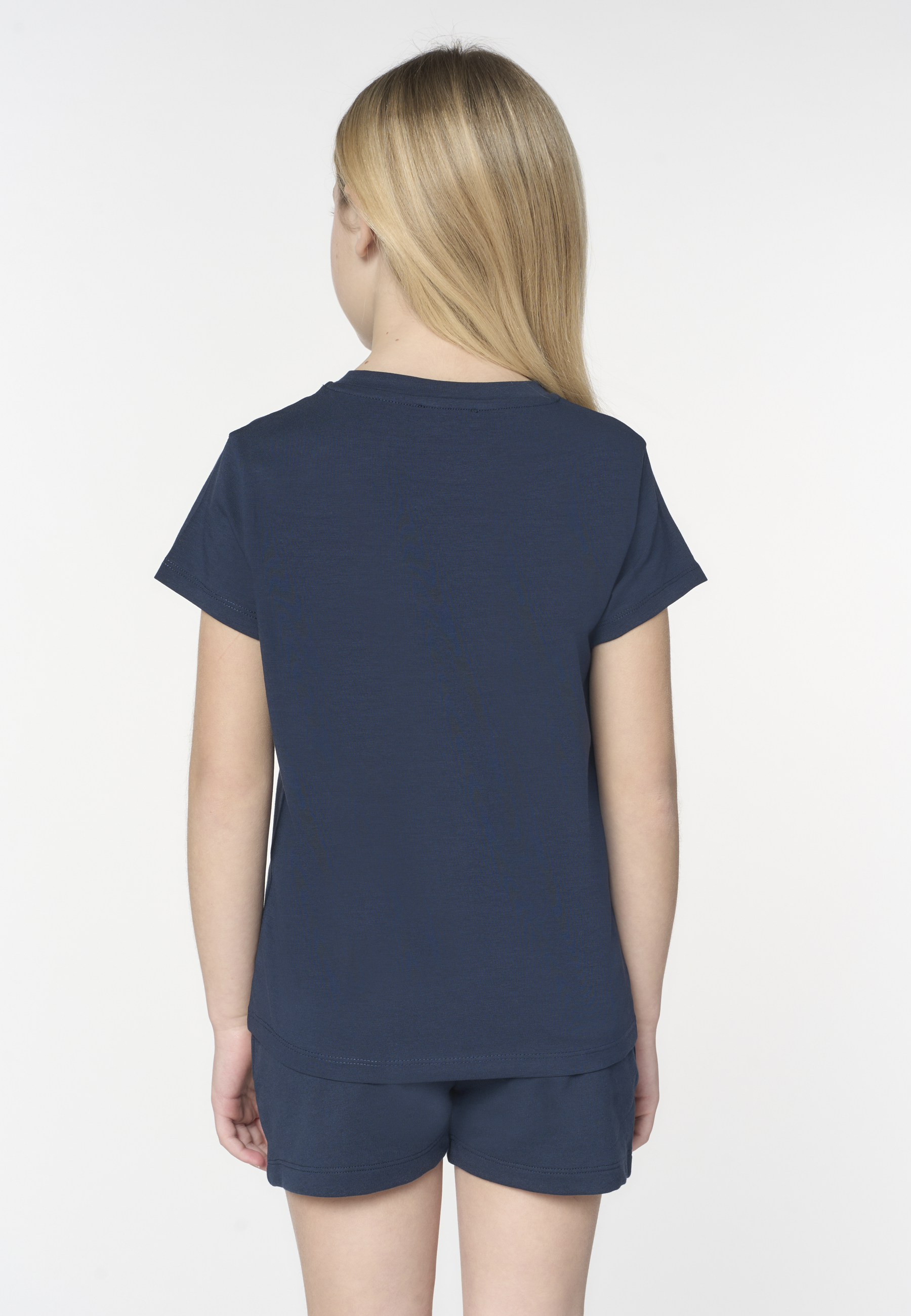 T-shirt a maniche corte da bambina con logo ricamato