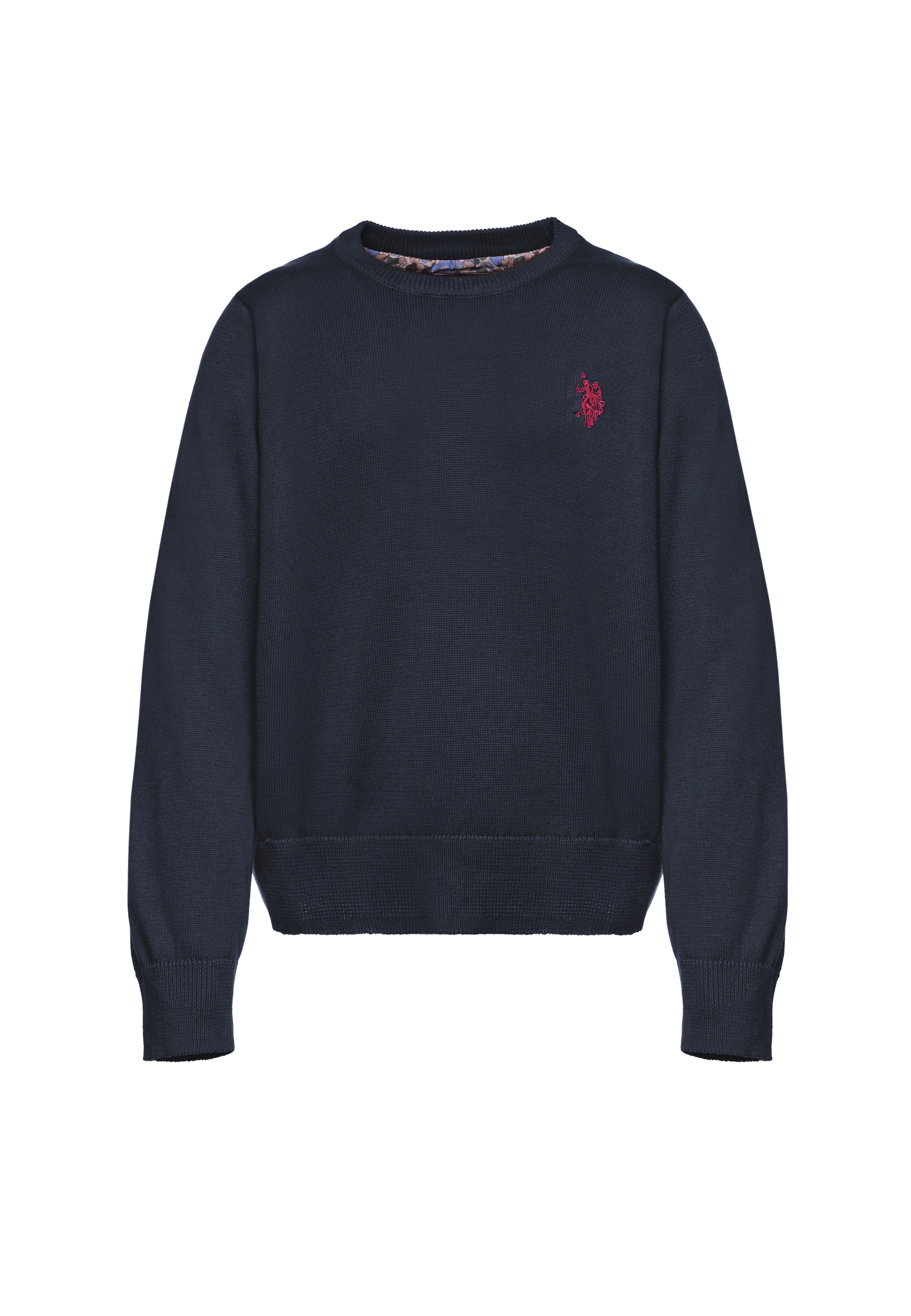 Maglia girocollo da bambina in cotone con logo