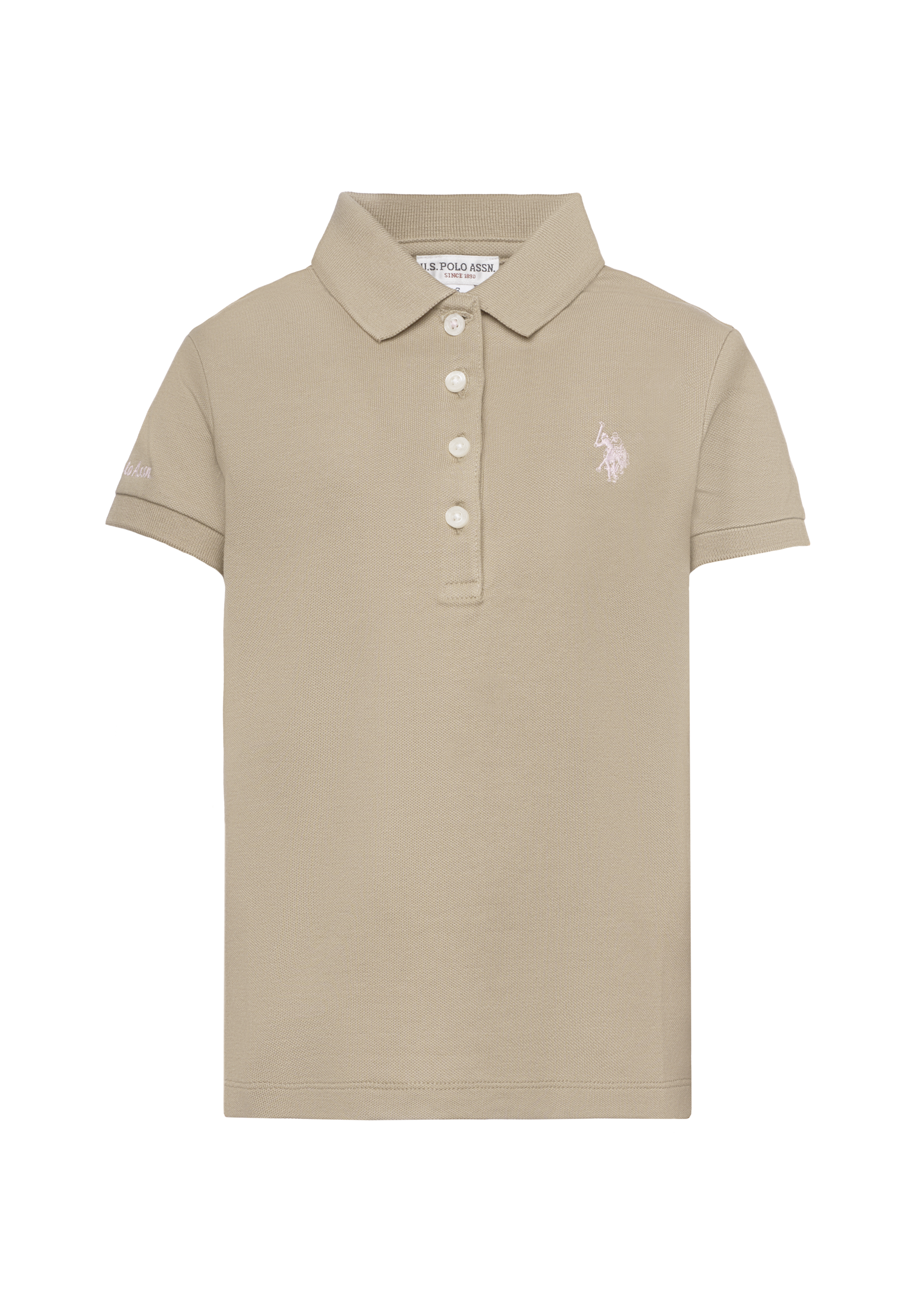Polo shirt da bambina in cotone micropiquet