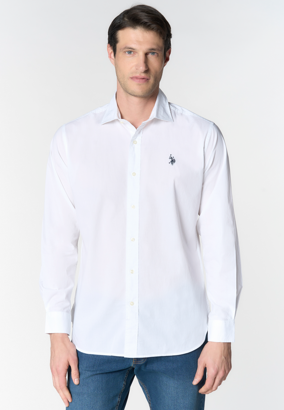 Camicia slim fit in cotone stretch