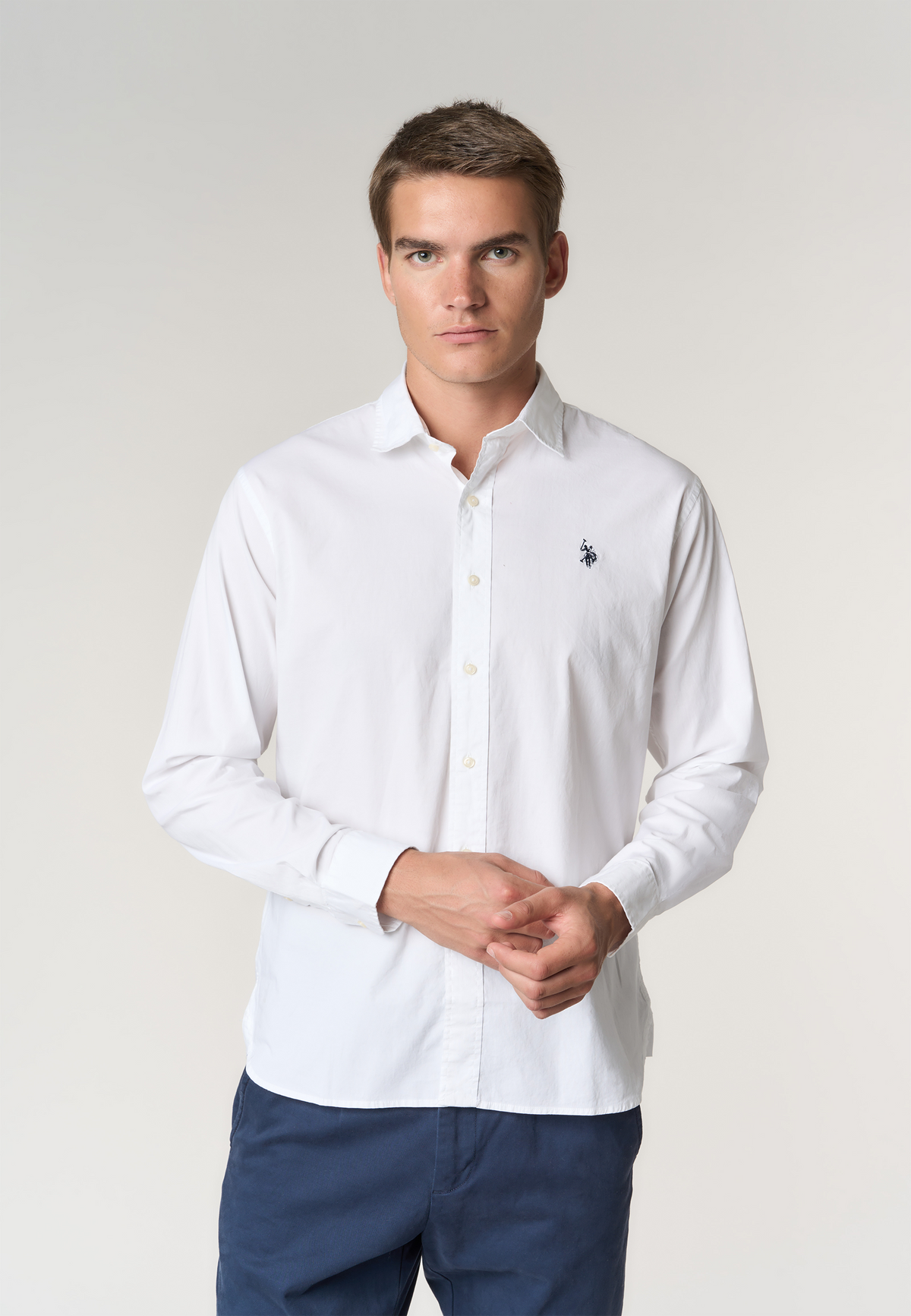 Camicia slim fit in cotone stretch