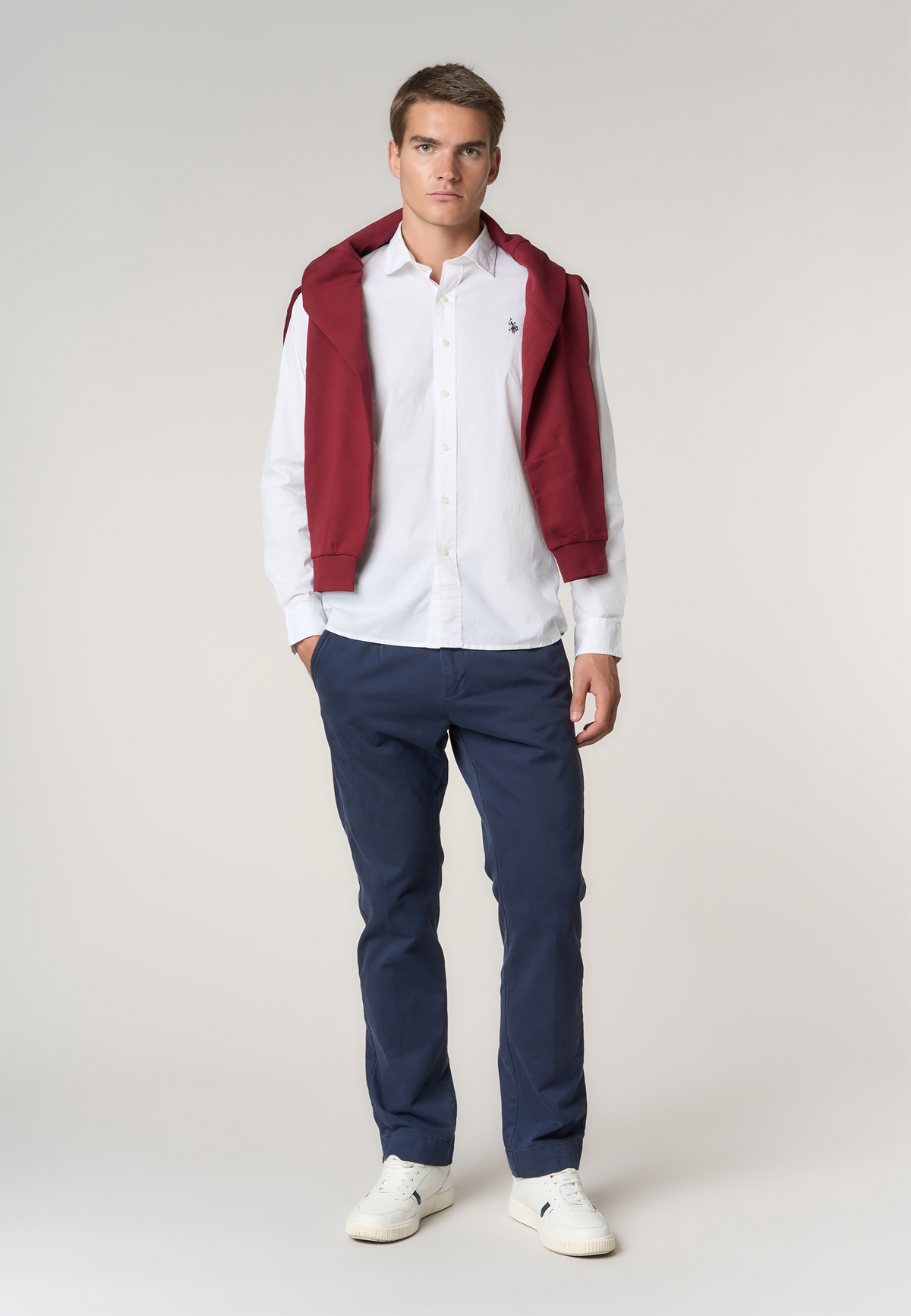 Camicia slim fit in cotone stretch