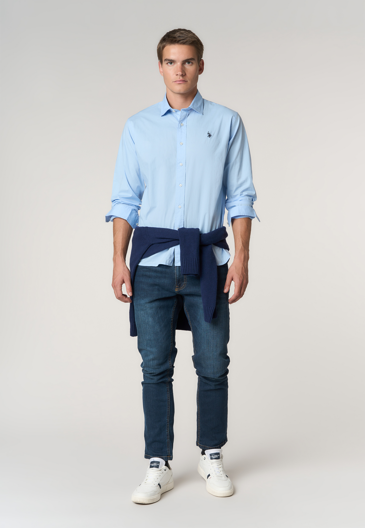 Camicia slim fit in cotone stretch