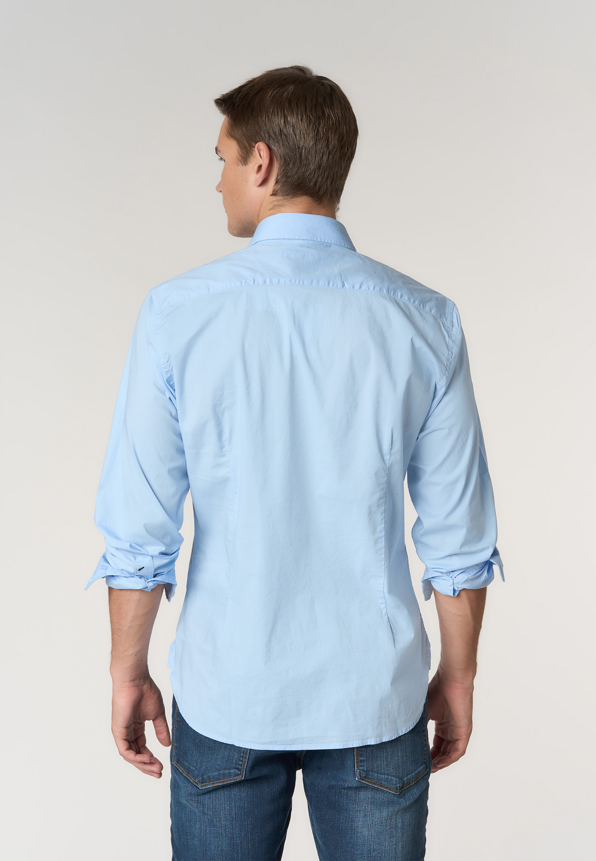 Camicia slim fit in cotone stretch