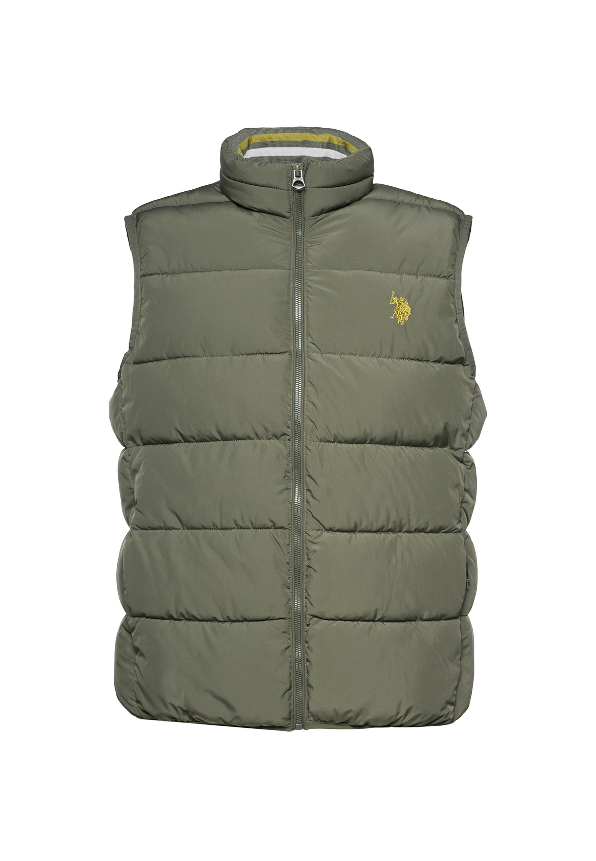 Gilet imbottito con chiusura zip e collo alto