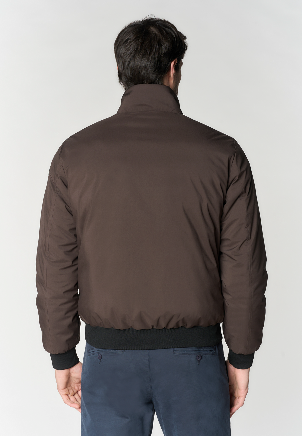 Bomber imbottito in tessuto tecnico con collo alto