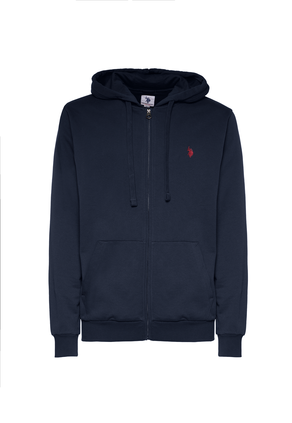Felpa full zip con cappuccio in cotone